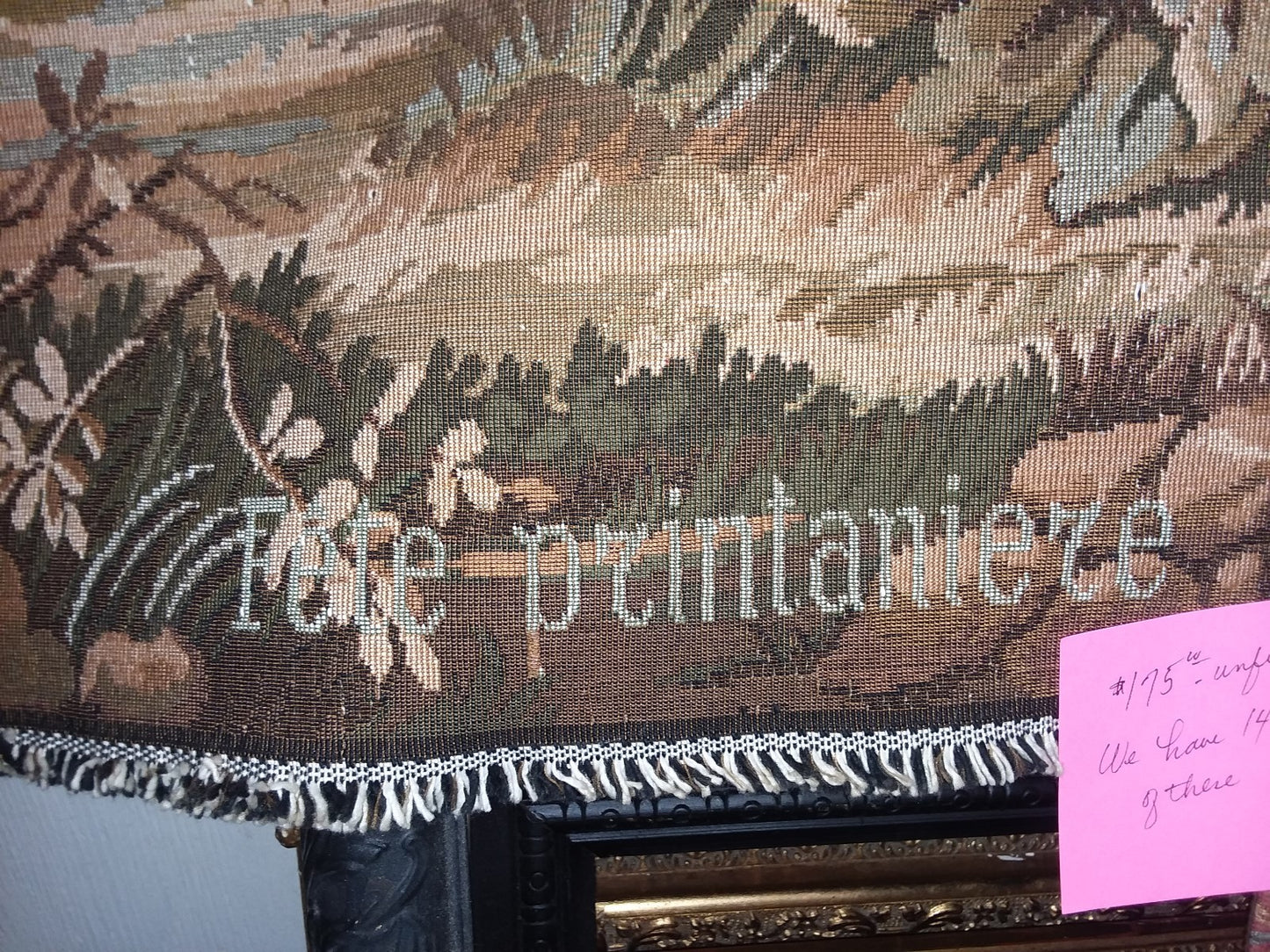 French Wall Hanging Tapestry Fête printanière "Spring Festival" 56''x 43''