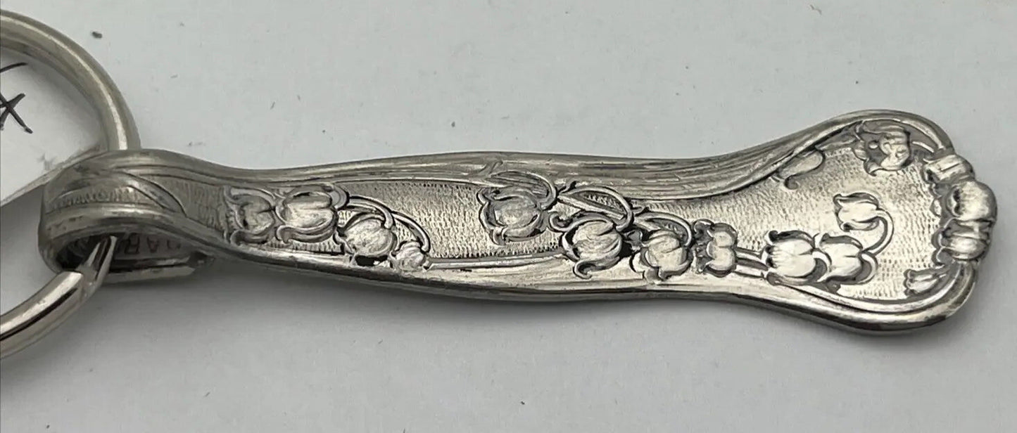 Silver Plate Key Fob and Key Ring