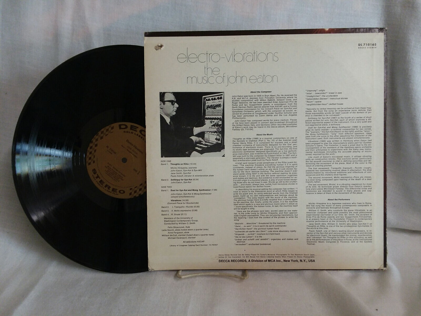 Electro Vibrations The Music of John Eaton DL 710165 Decca Gold Label VG-/VG+