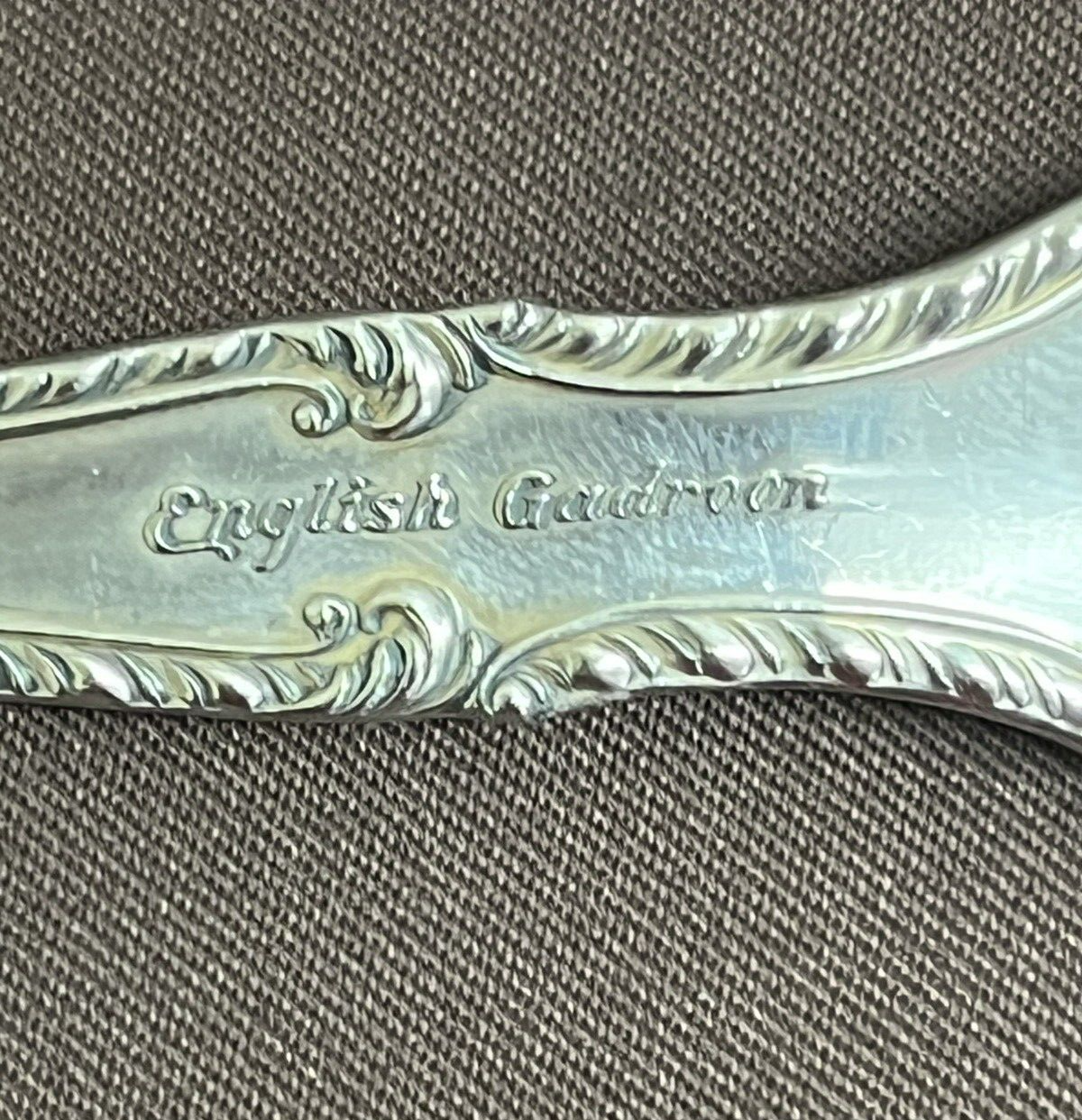 English Gadroon by Gorham 45.7g Sterling Silver Dinner Fork Flatware 7 1/8"