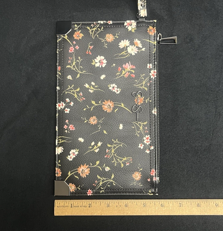 Jessica Simpson Frankie Polyvinyl Floral Print Wristlet Wallet 10"