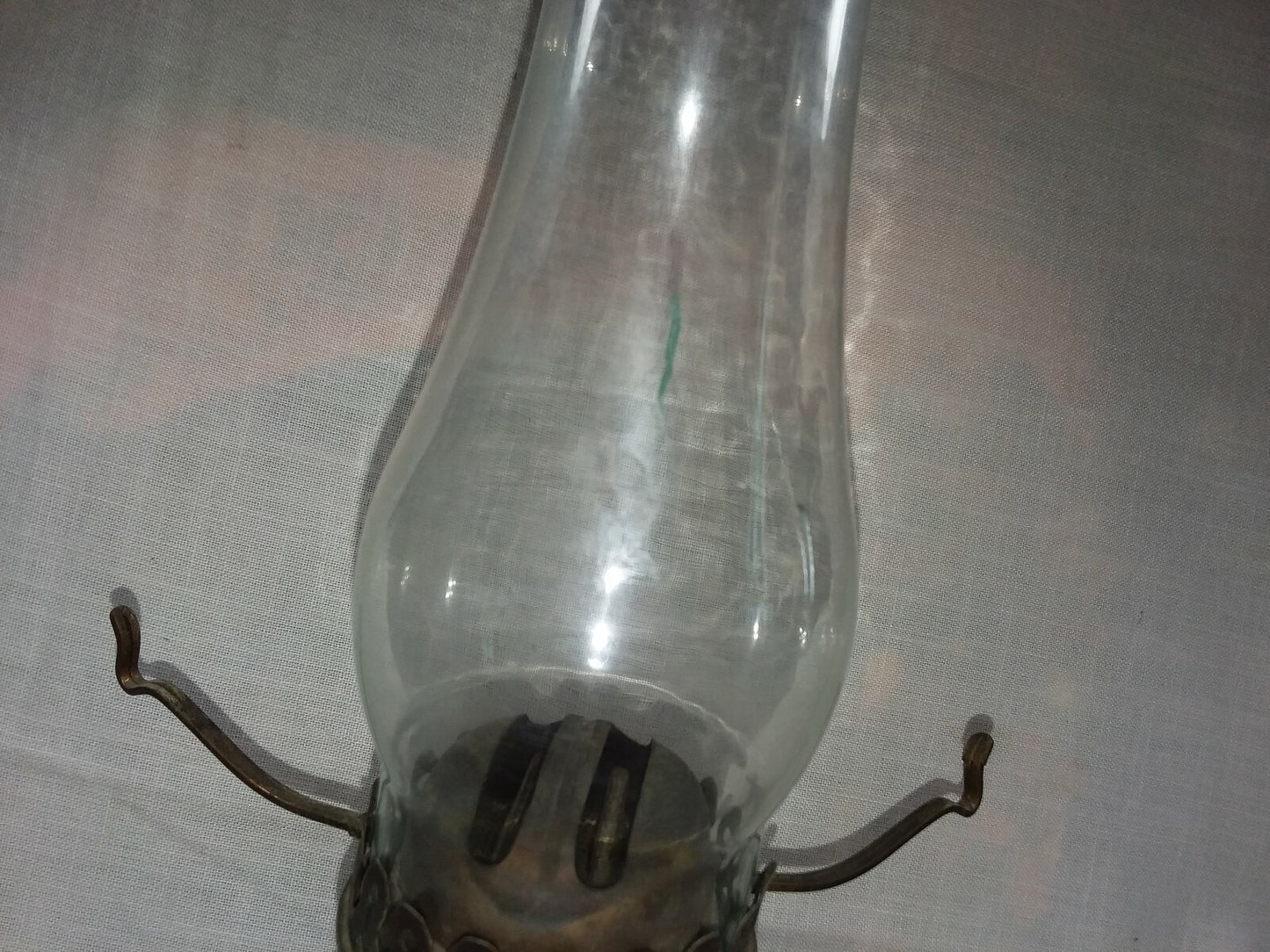 Gone with the Wind Style Antique Oil Lamp Handpainted Pink Orange Yellow Floral