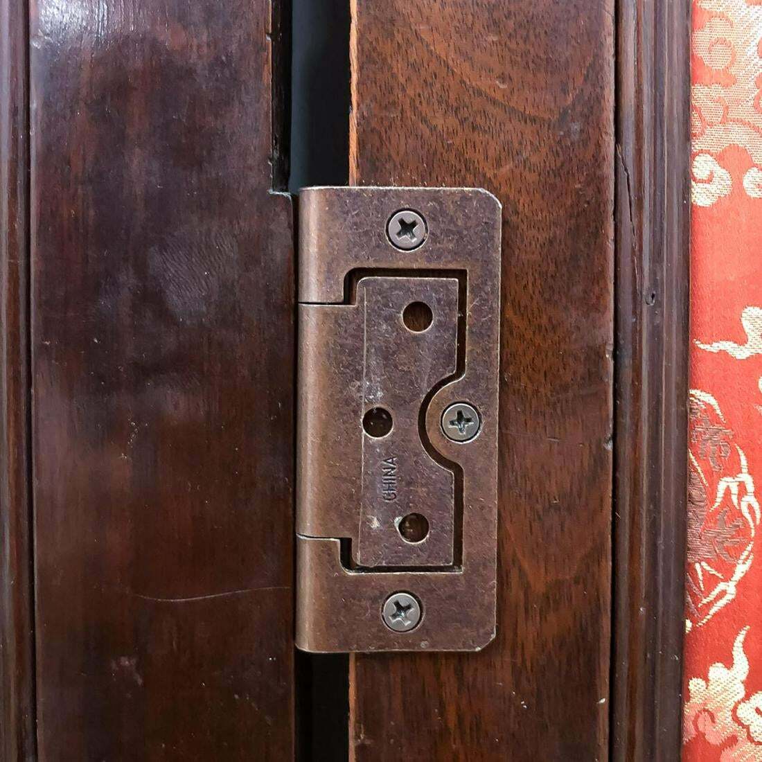 3 Panel Antique Chinese Floor Screen H 88" x W 72" Fine Carved Dragons Pagoda