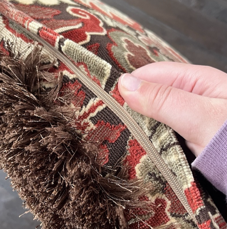 Pair French style Armchairs wood carved new upholstery w 2 pillows CL7