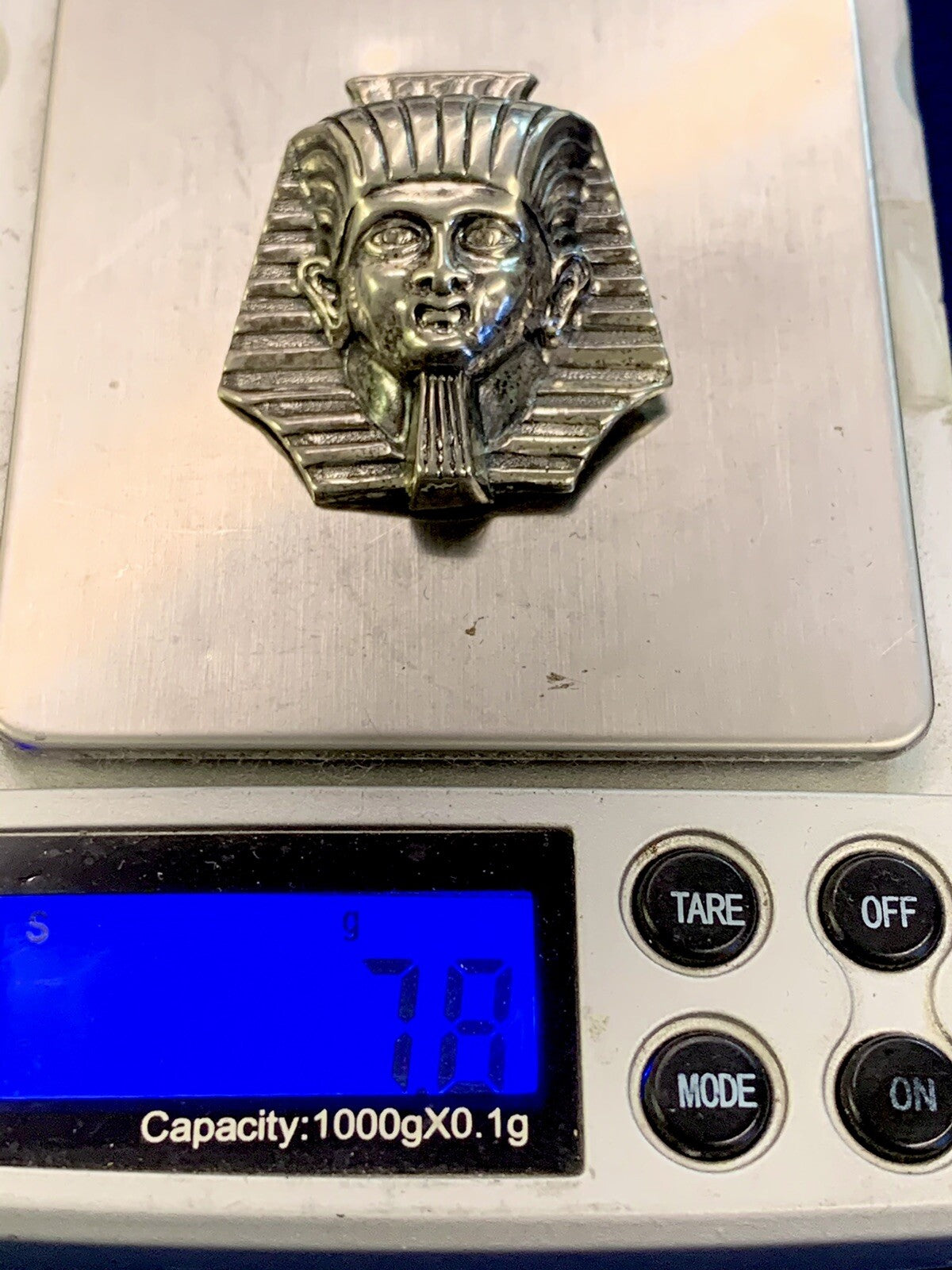 Vtg Signed Jewelart Sterling Silver Figural King Tut Pin Brooch 3D RARE $175Etsy