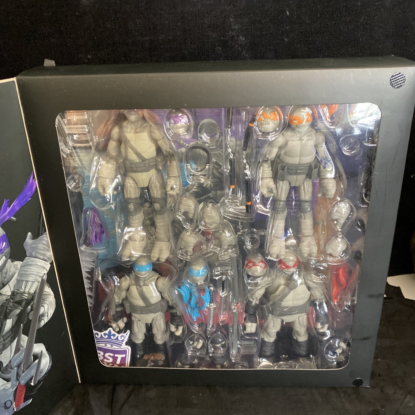 Teenage Mutant Ninja Turtles BST AXN Turtles IDW Comic Black & White SDCC 4 Pack