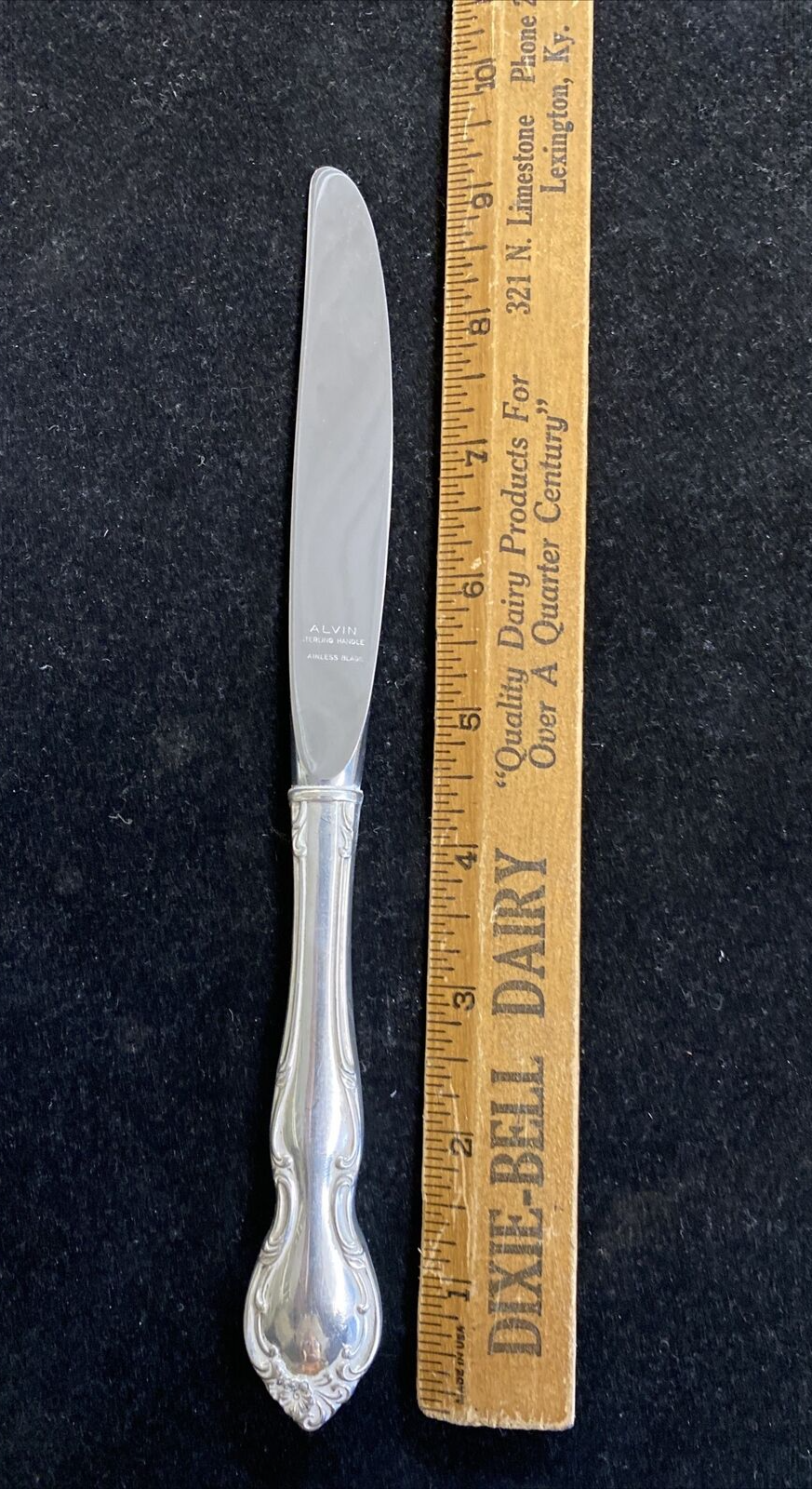 Sterling Silver Alvin Pirouette 9 1/4" Modern Hollow Dinner Knife