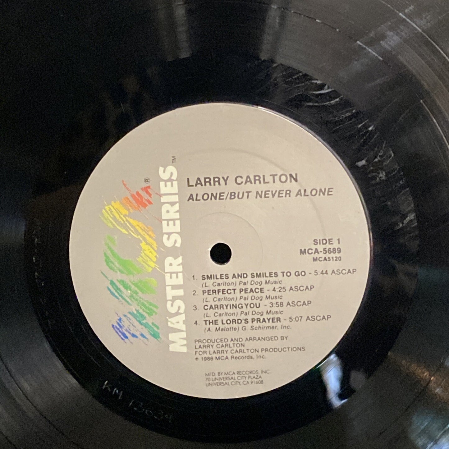 Larry Carlton "Alone/But Never Alone" 1986 MASTERS SERIES MCA-5689 NM/VG+