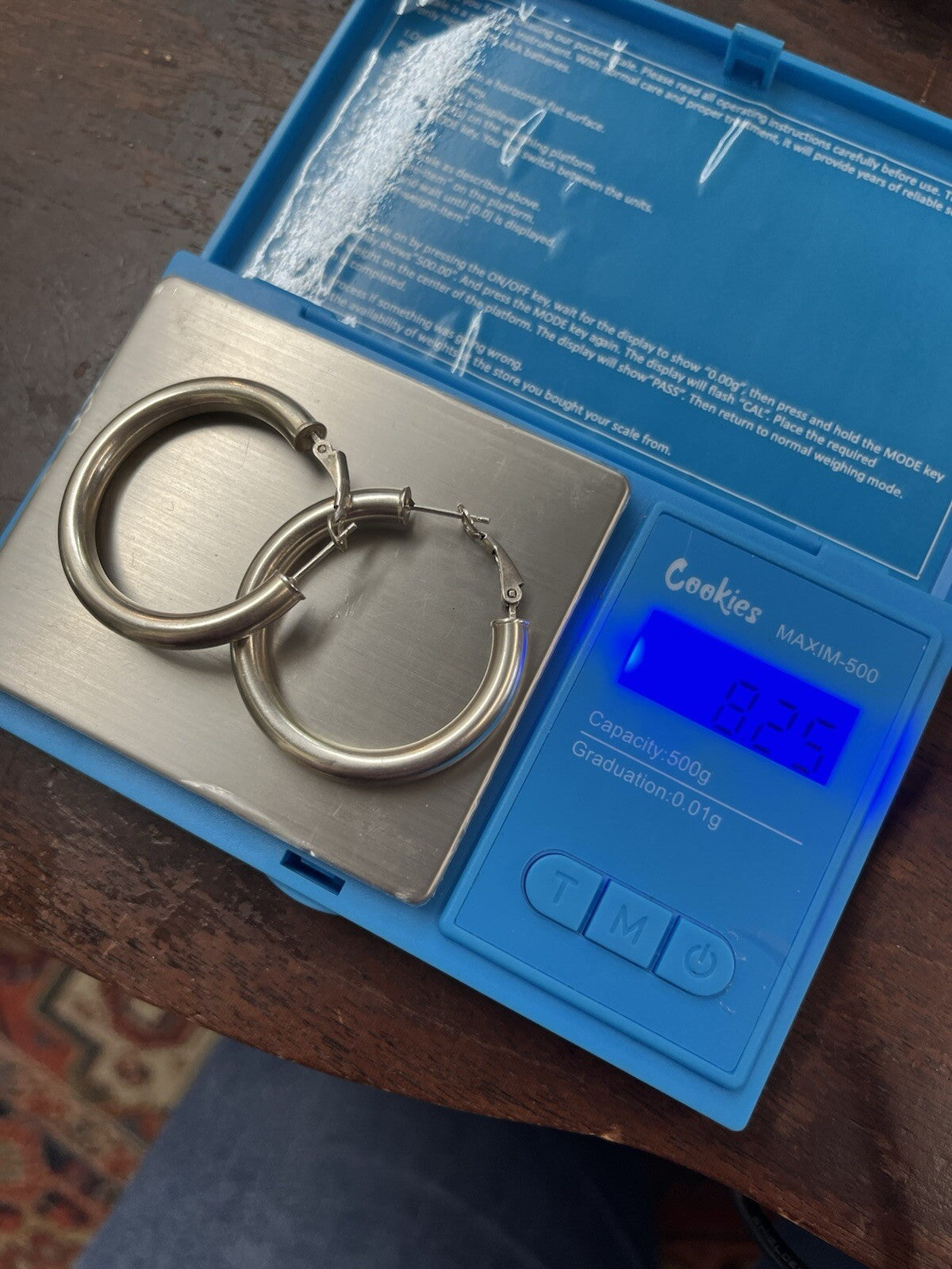 Italian Round 40mm .925 Sterling Hoop Earrings 8.25g