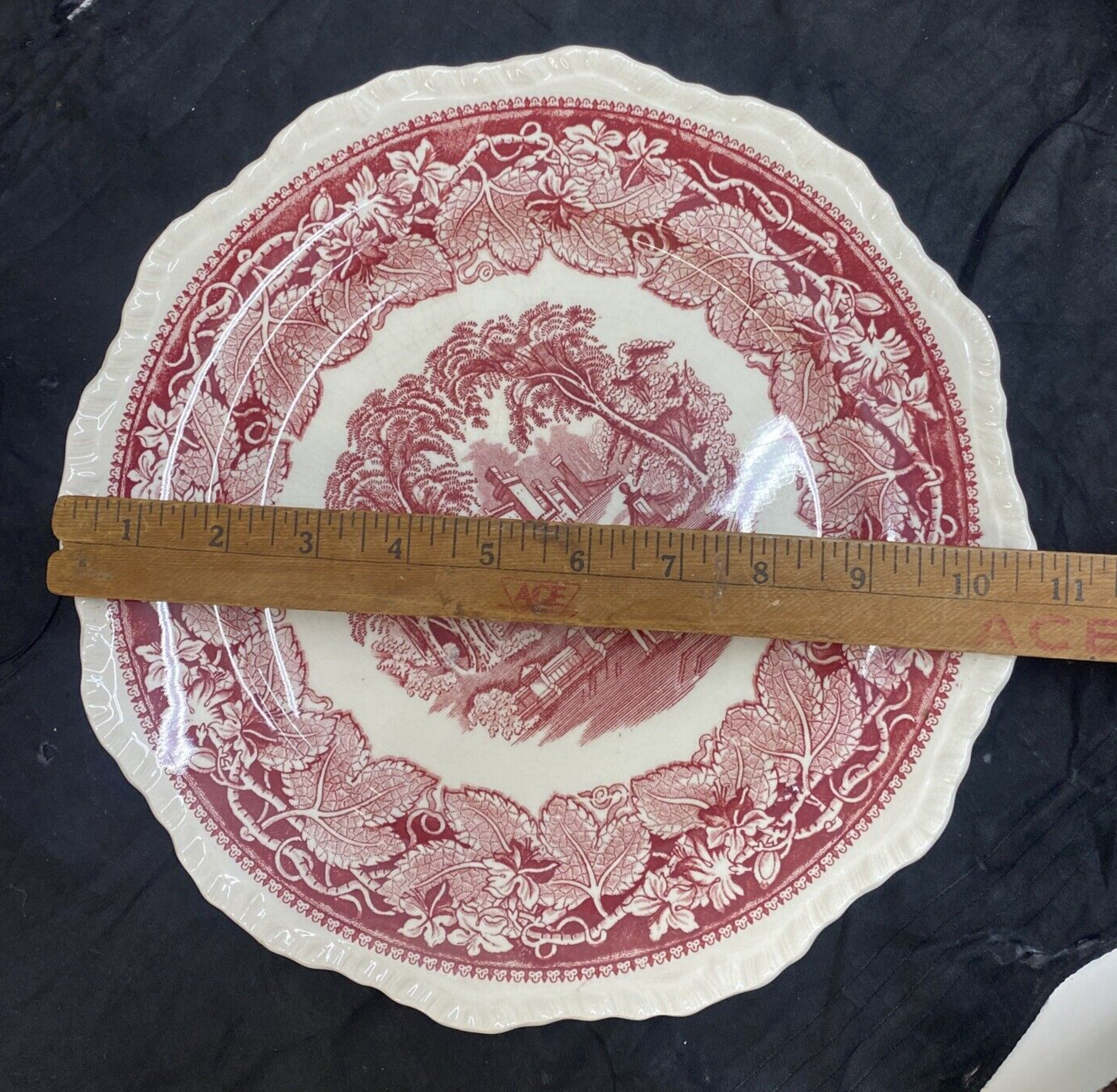 Mason's Vista Pink 10 3/4" Large Dinner Plate