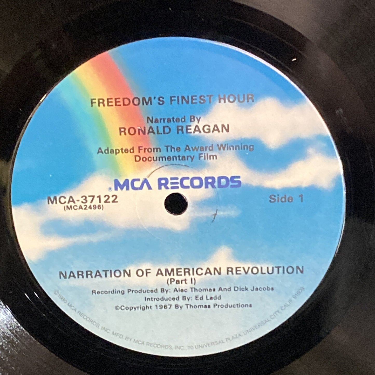 RARE PROMO FREEDOM'S FINEST HOUR NARRATED RONALD REAGAN MCA 37122