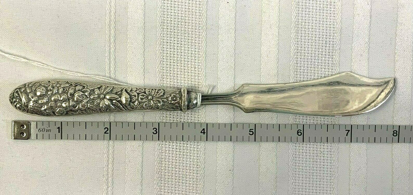 Manchester Sterling Silver "Southern Rose" Pattern Master Butter Knife pre WWII