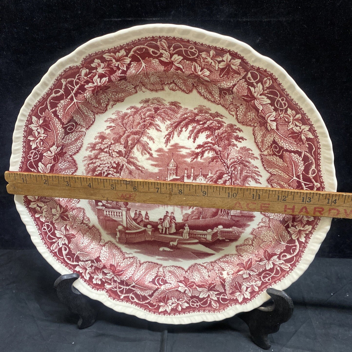 Mason's Vista Pink Round 14" Chop Plate Serving Platter