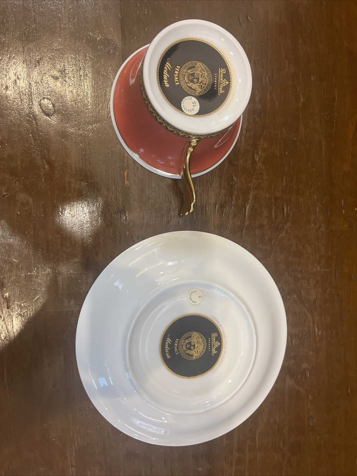Rosenthal Versace "Medusa" Red Coffee Tea Cup & Saucer BH211