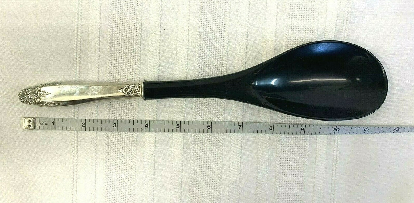 International Sterling Silver Prelude Salad Serving 12" Spoon Plastic Bowl