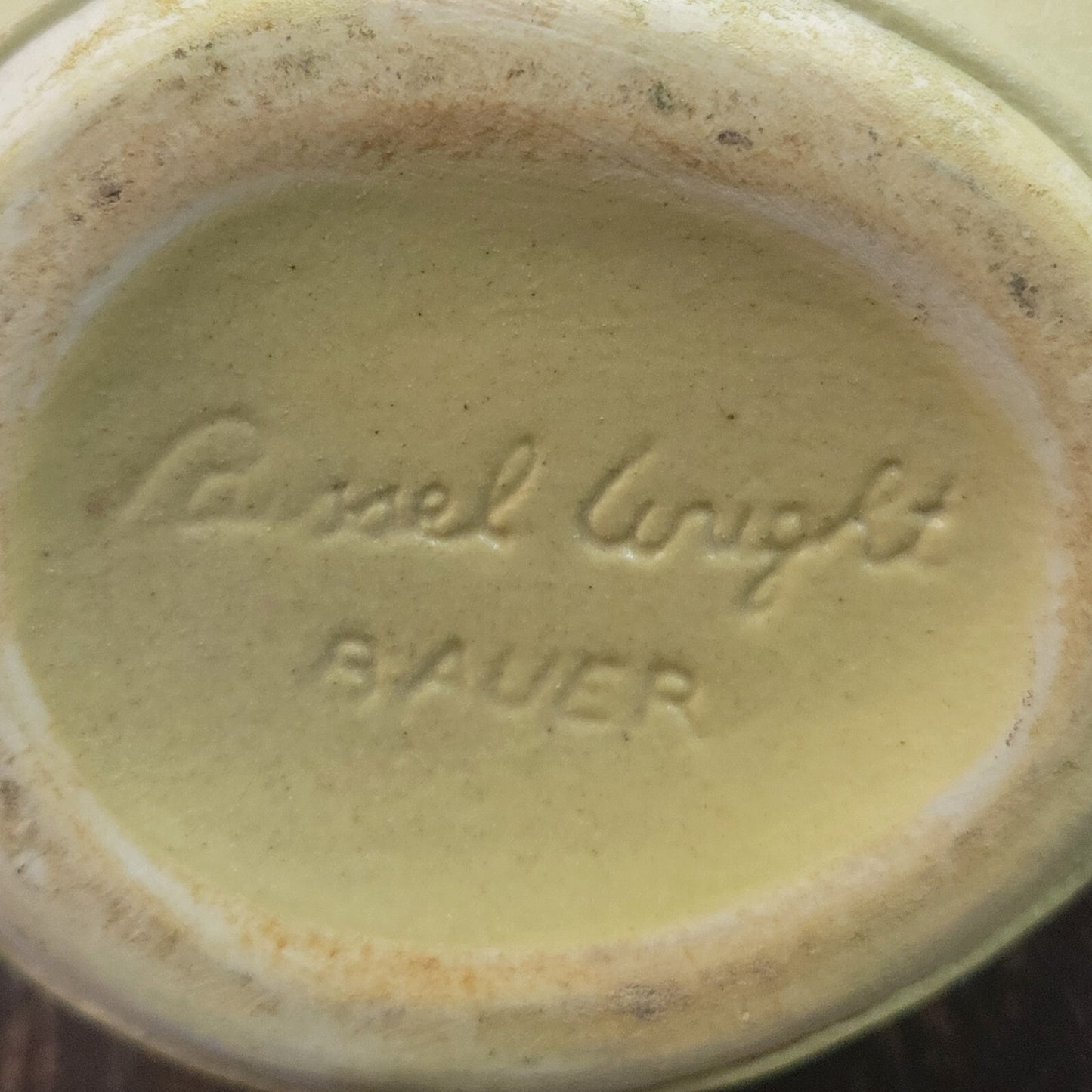 RUSSEL WRIGHT Thick Runny GLAZED BAUER JONQUIL Bud Corsage VASE