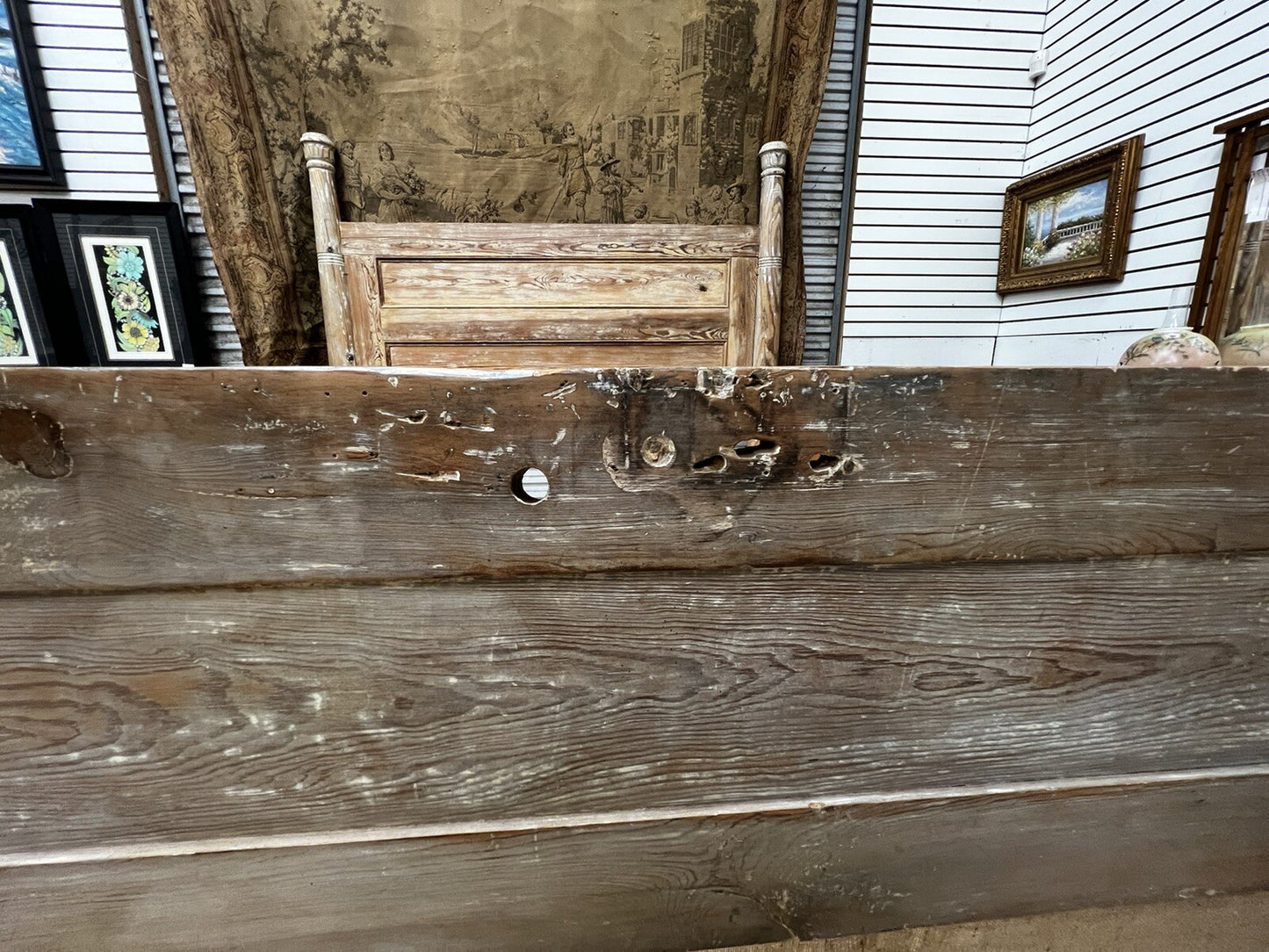 King Antique Handmade 4 Poster Bed from Alabama 4 Antebellum Porch Posts & Doors