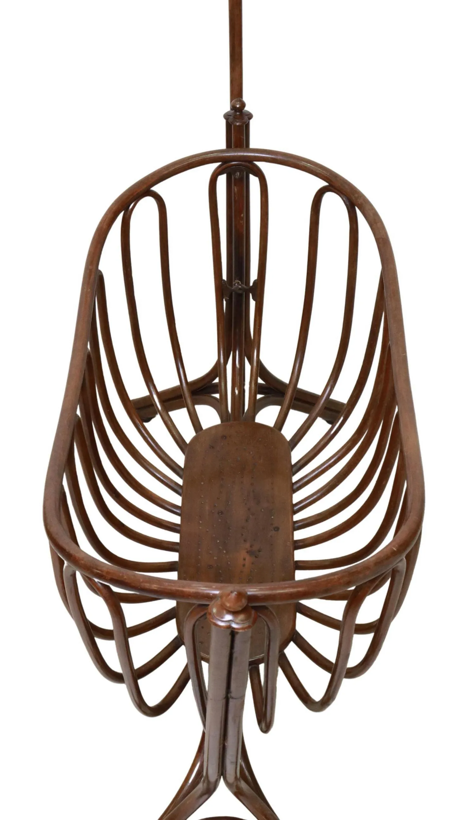 ANTIQUE THONET STYLE BENTWOOD CHILD'S ROCKING CRADLE BASSINET CRIB ART NOUVEAU