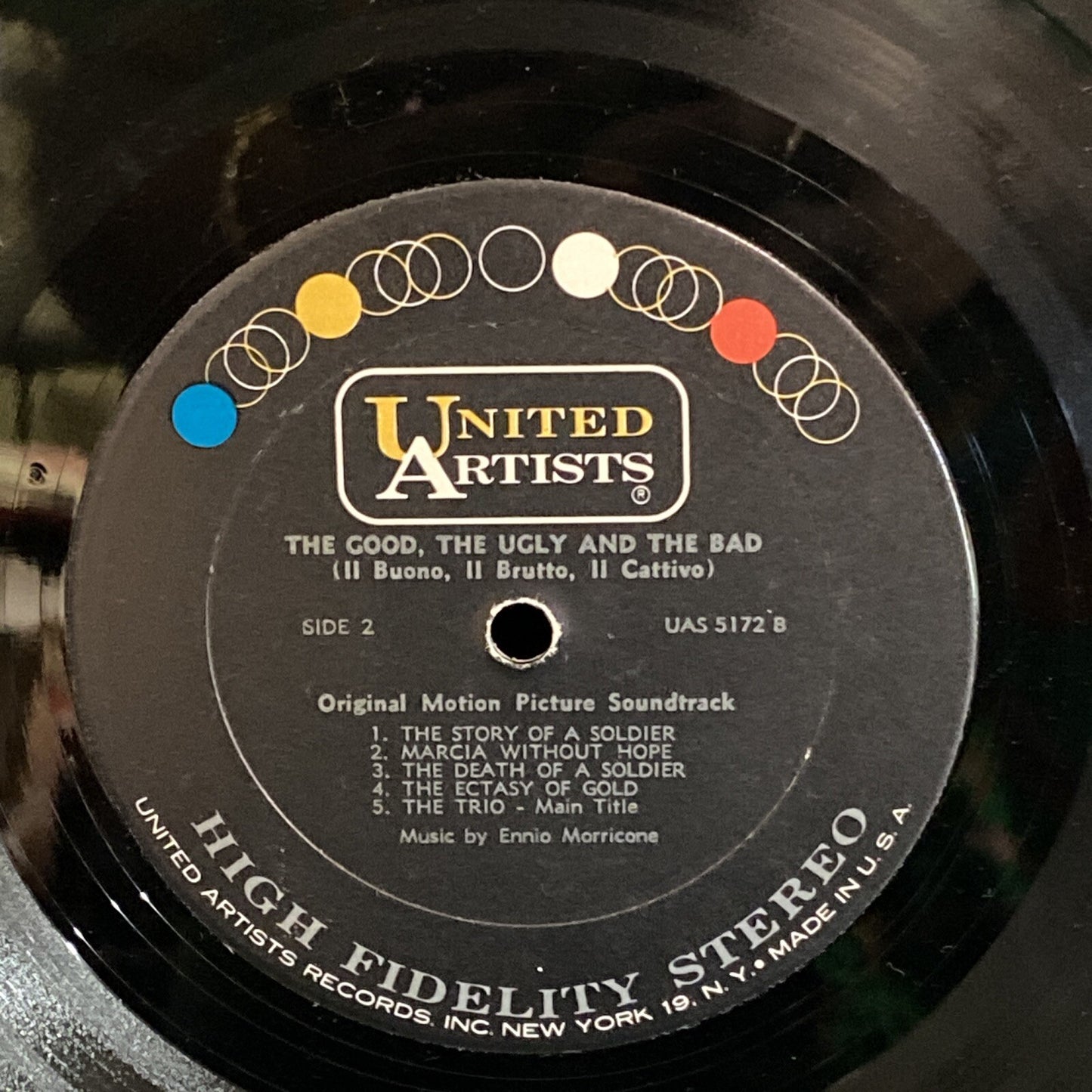RARE MISPRINT!! Ennio Morricone The Good The Bad and The Ugly UAS 5172