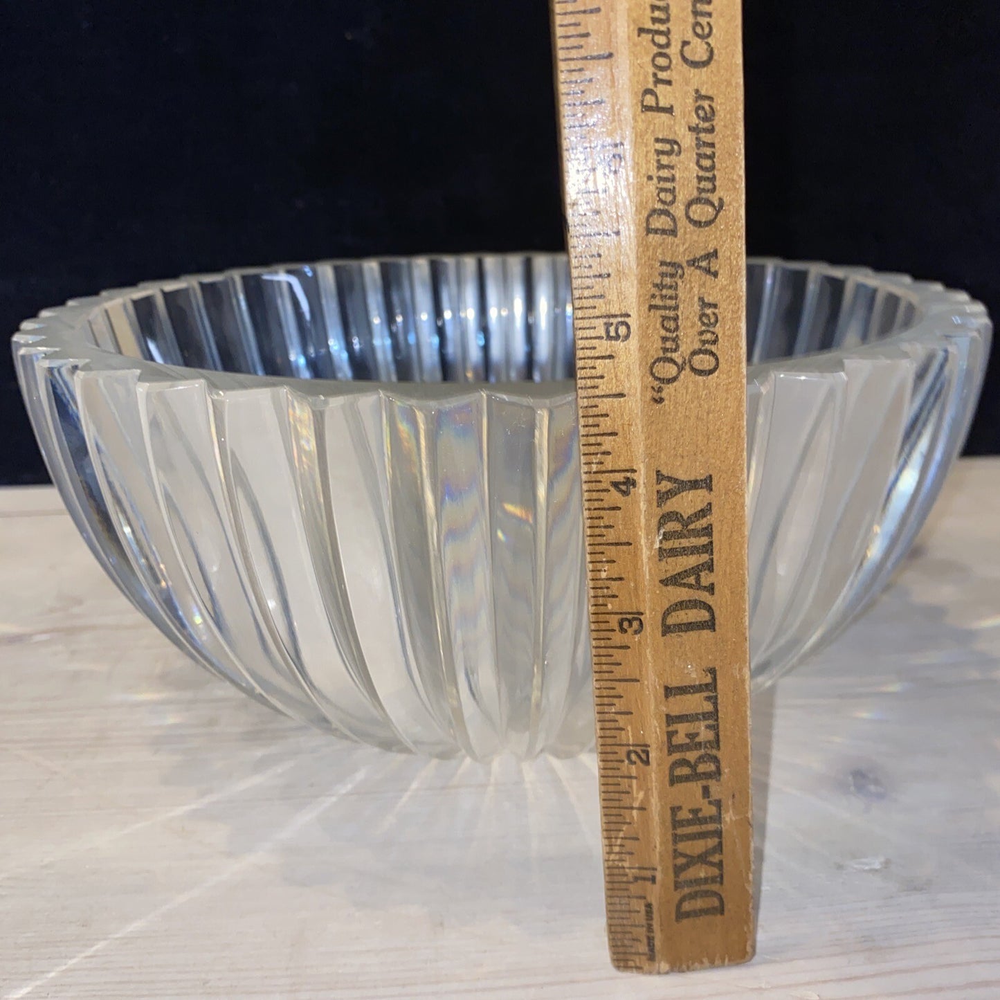 CJR Claus Josef Riedel LARGE AUSTRIAN CUT CRYSTAL Plate & Bowl