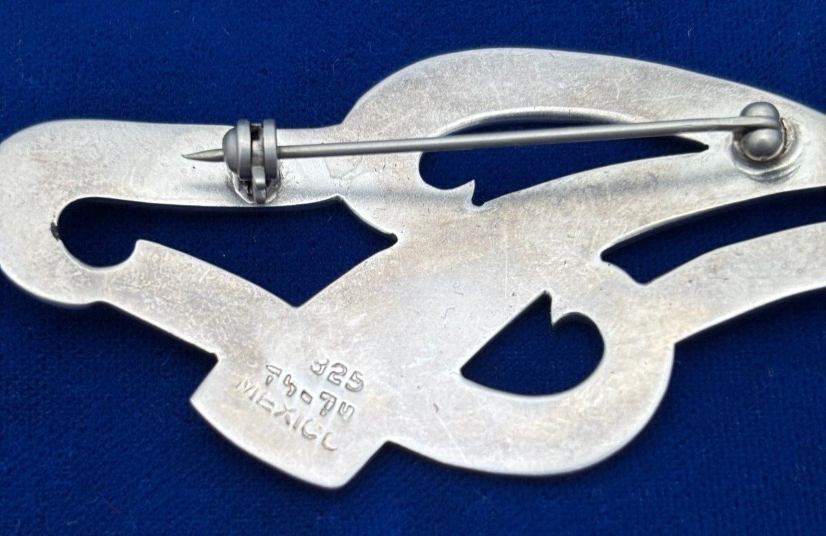 Mexico Sterling Silver 925 Abstract Brooch Taxco