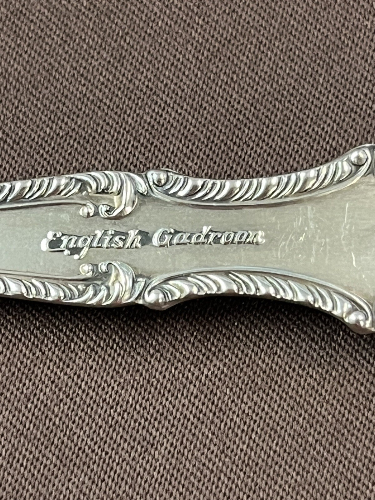 Gorham Silver English Gadroon Sterling Sugar Shell Spoon 6 1/4” 30g No Mono