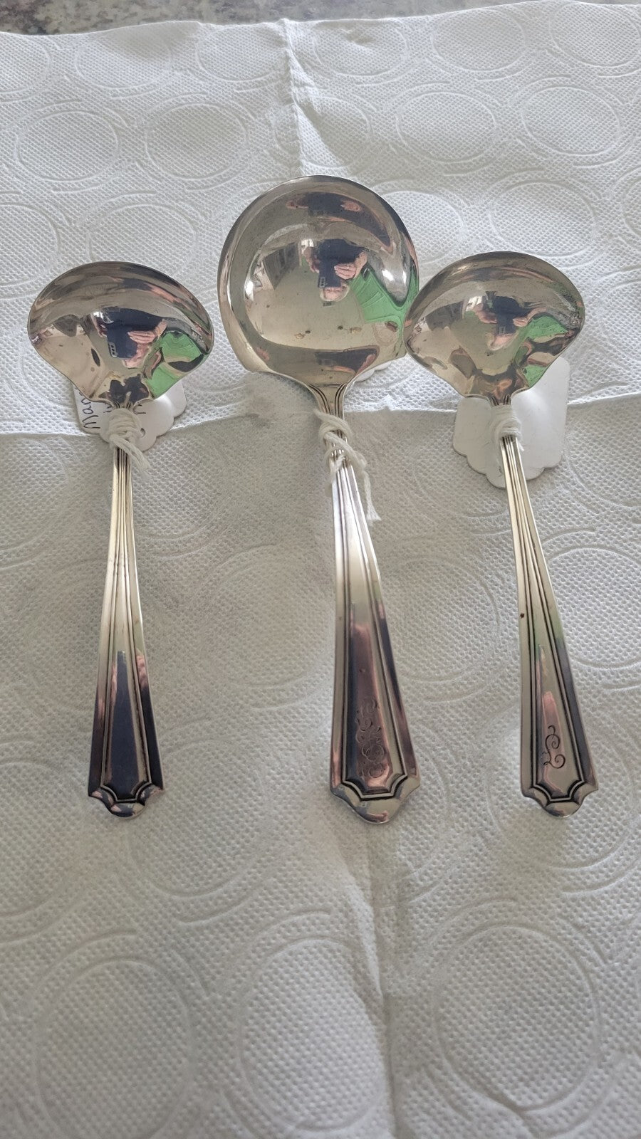 Manchester Silver Co. Mary Warren Sterling Silver Cream Ladle Mono F 5 1/4" 15g