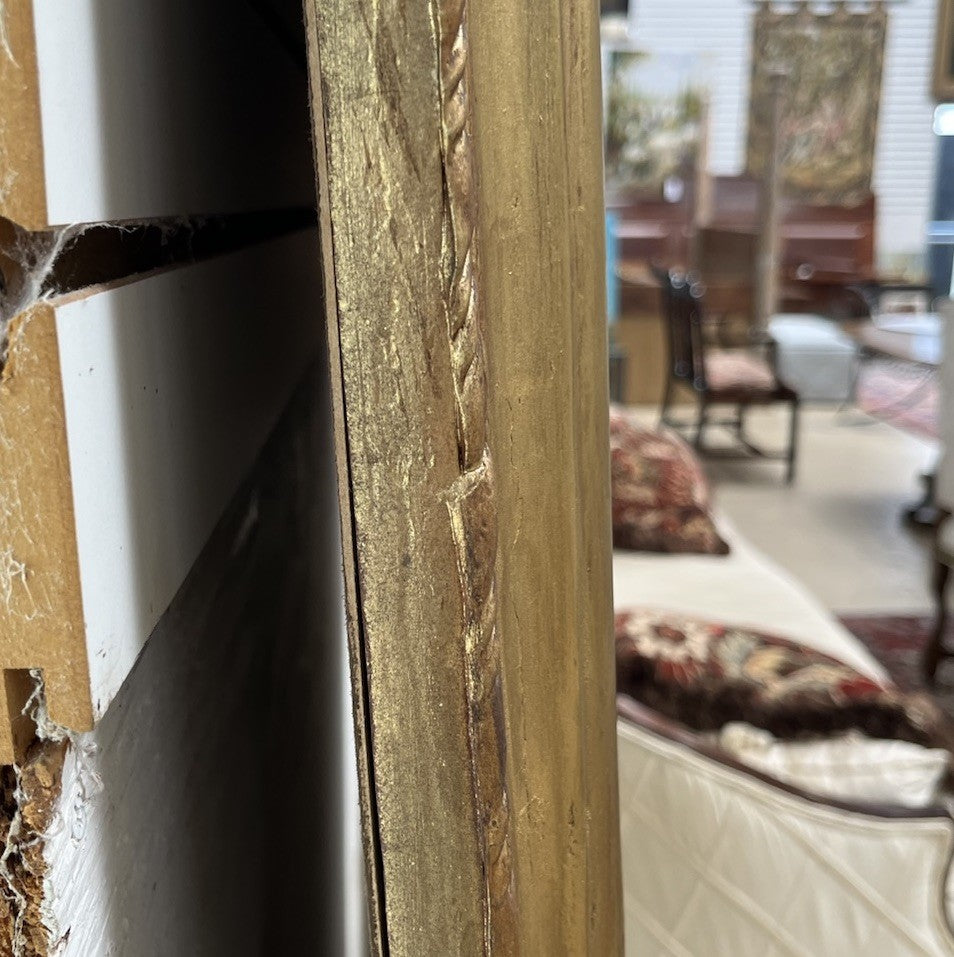 79" Tall French Louis Philippe Gold Framed Beveled Mirror 37.5” #1