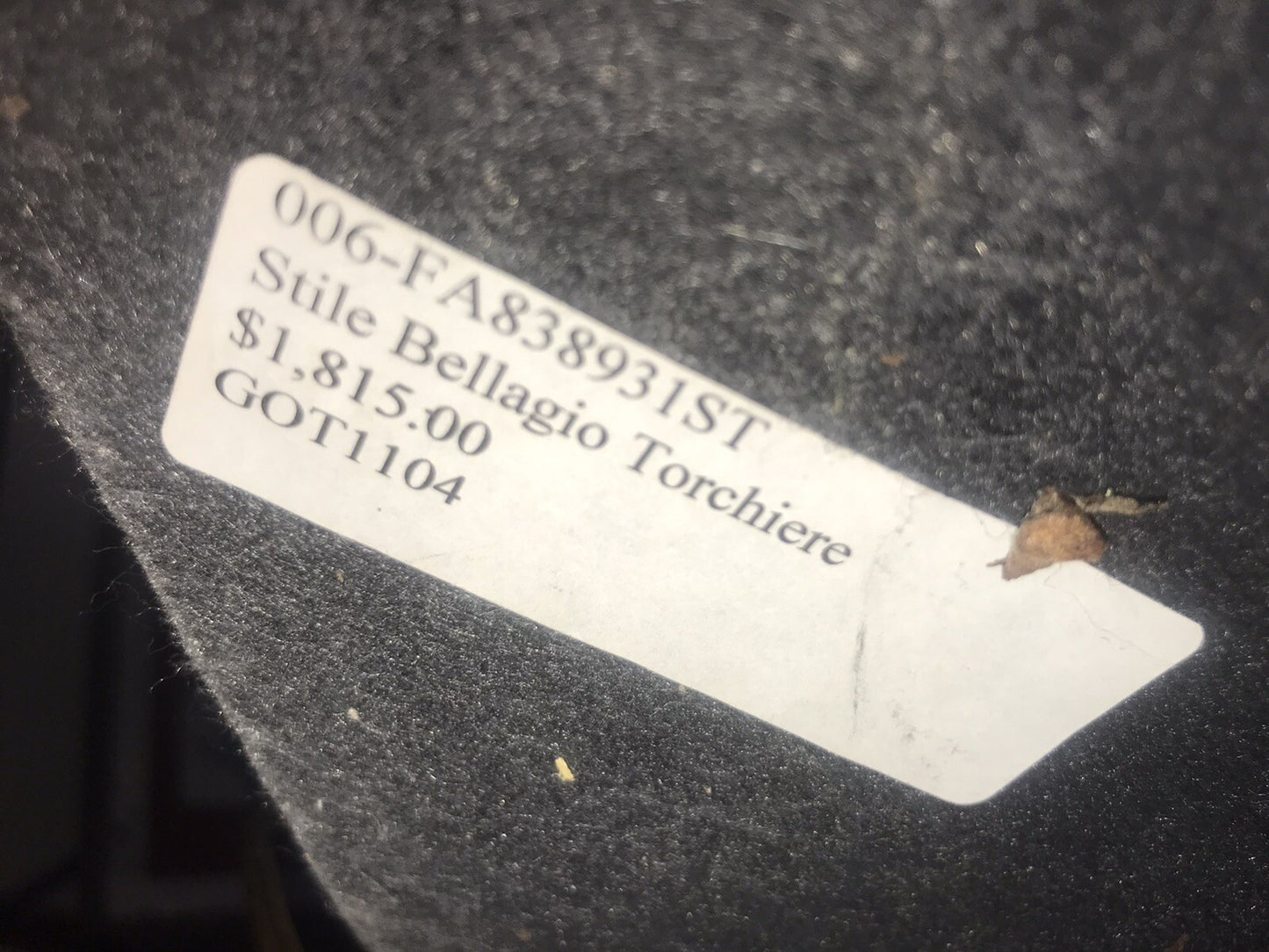 Fine Arts 6ft Floor Lamp Torchiere MSRP $1815 Iron Leaves