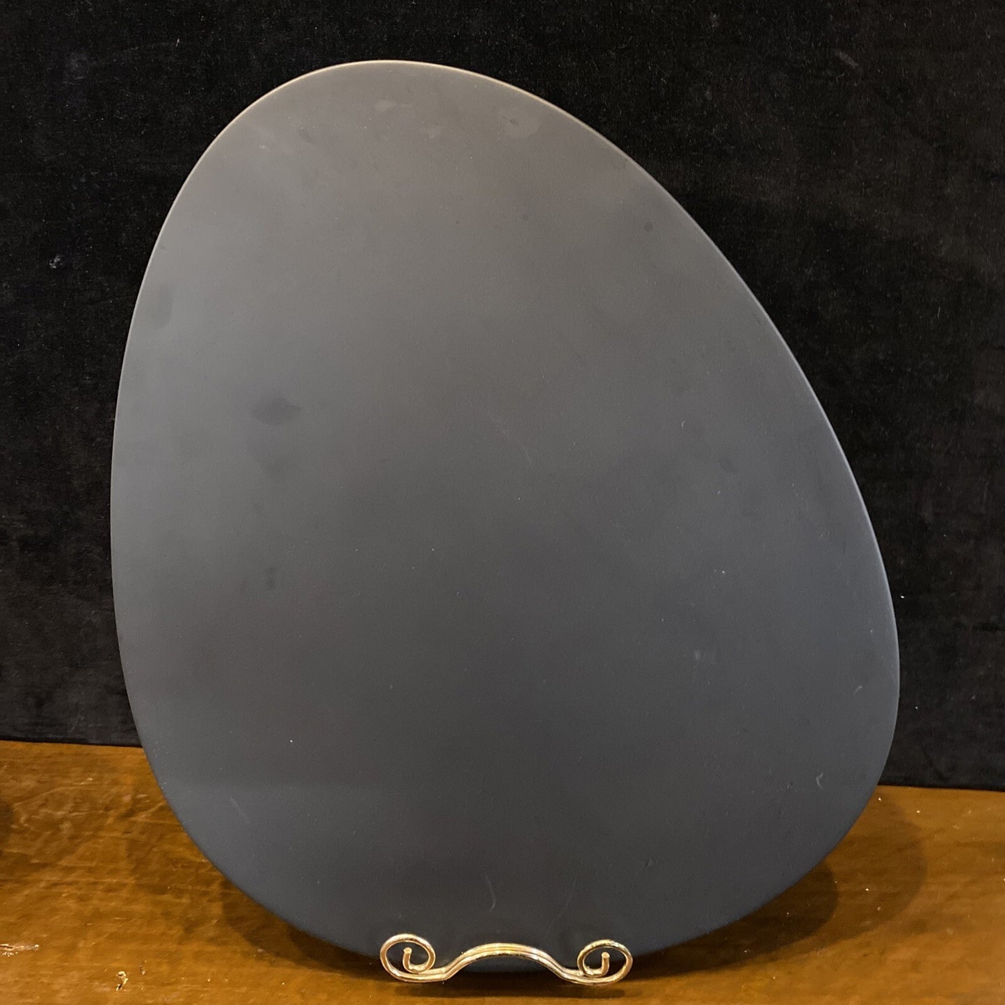 Alessi “Colombina” White Porcelain Dinner Plate & Black Melamine Placemat