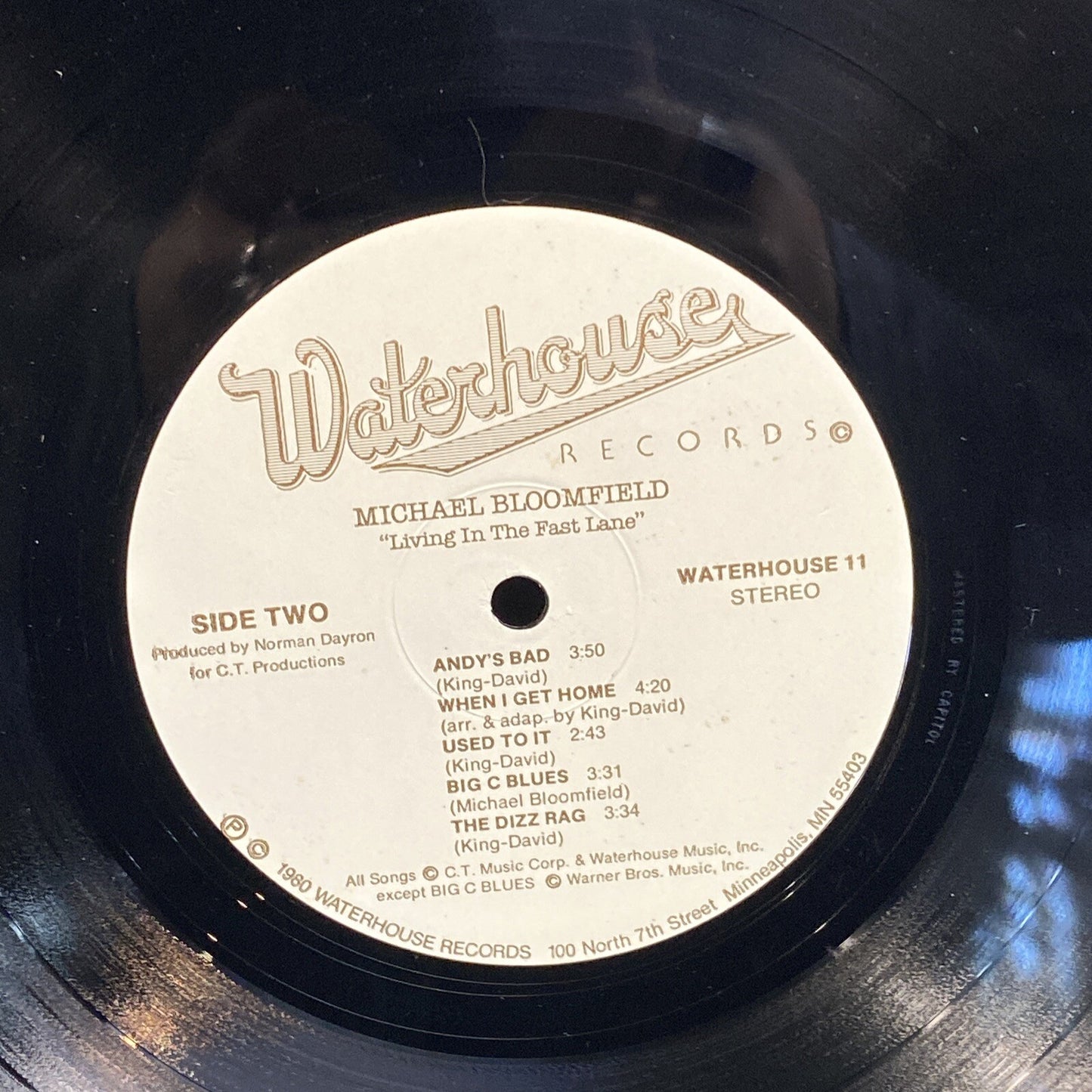 MICHAEL BLOOMFIELD "Living in the Fast Lane" WATERHOUSE 11 NM/VG+