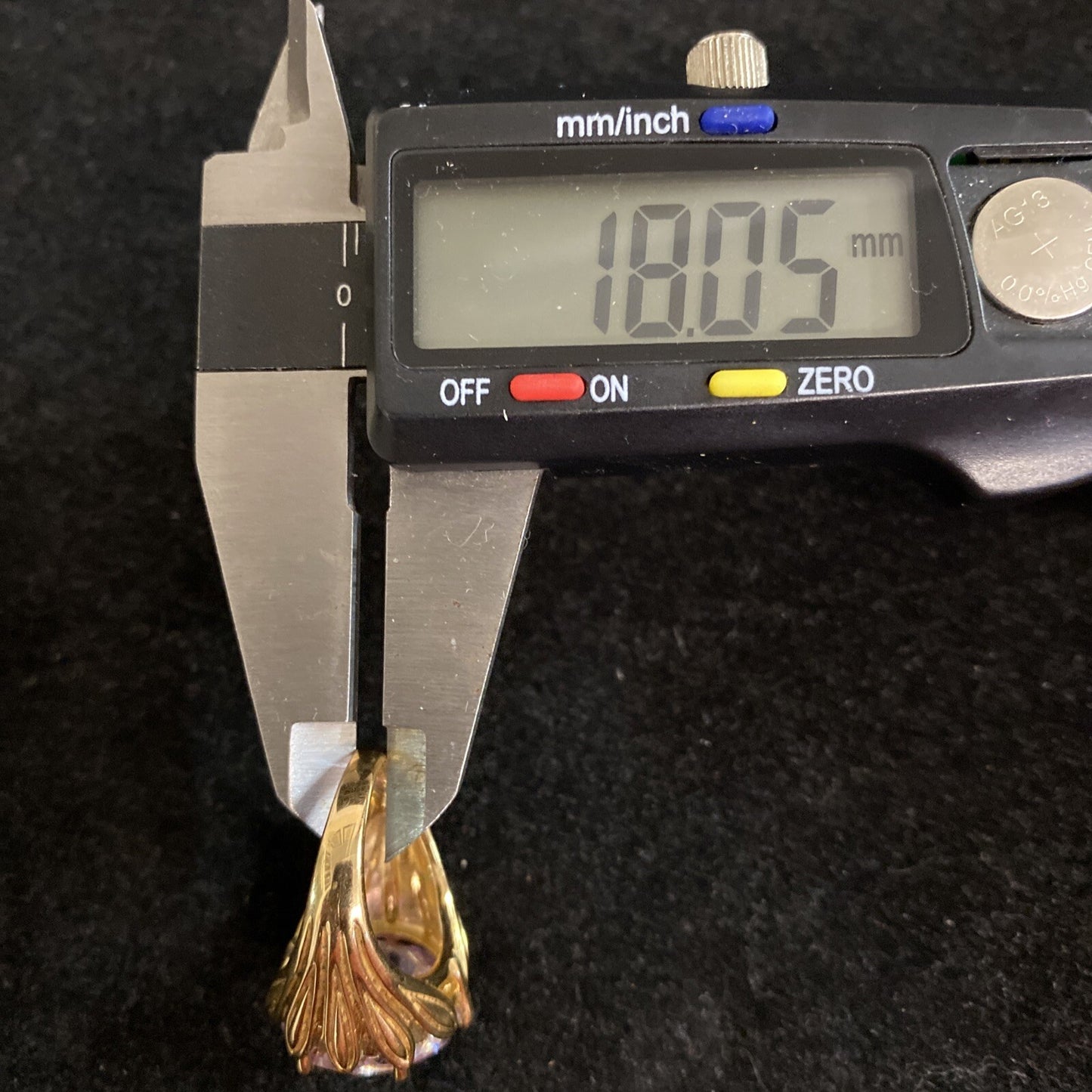 Sterling Silver 925 Gold Vermeil Purple Cushion Cut CZ Ring SZ 7