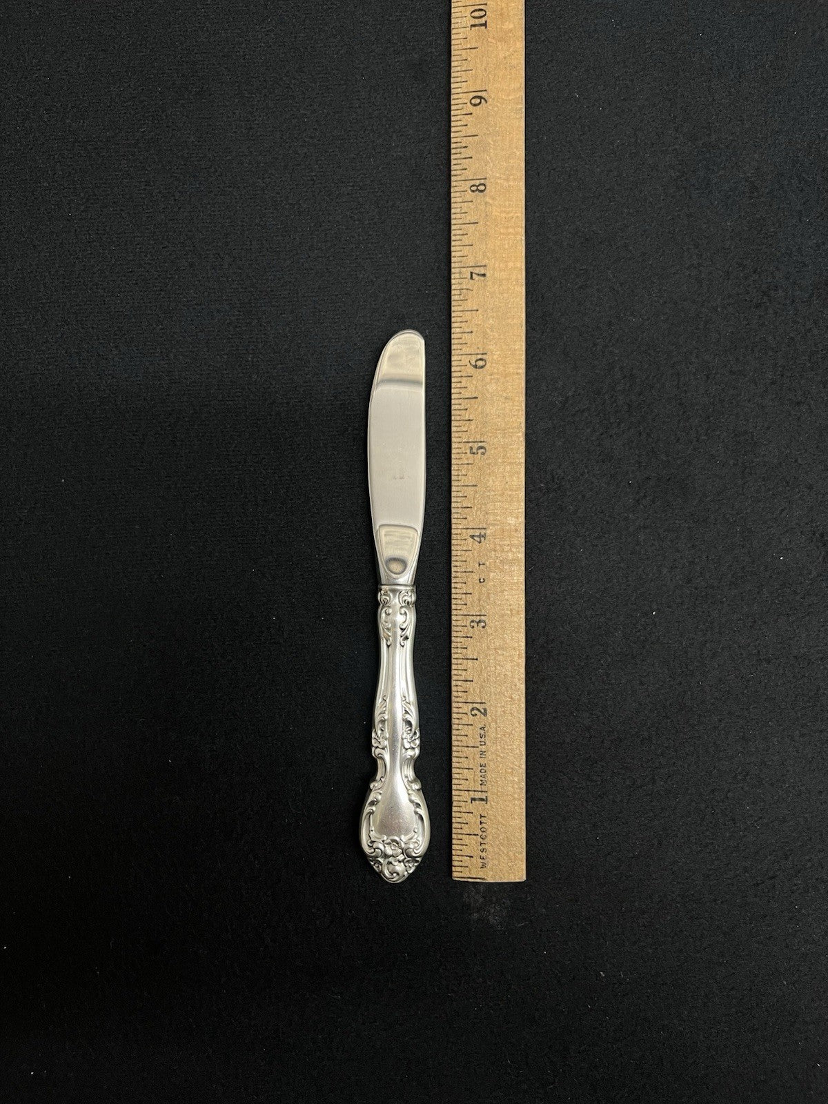 Melrose by Gorham 42.7g Sterling Modern Hollow Butter Spreader 6 1/4"Gorham Mark