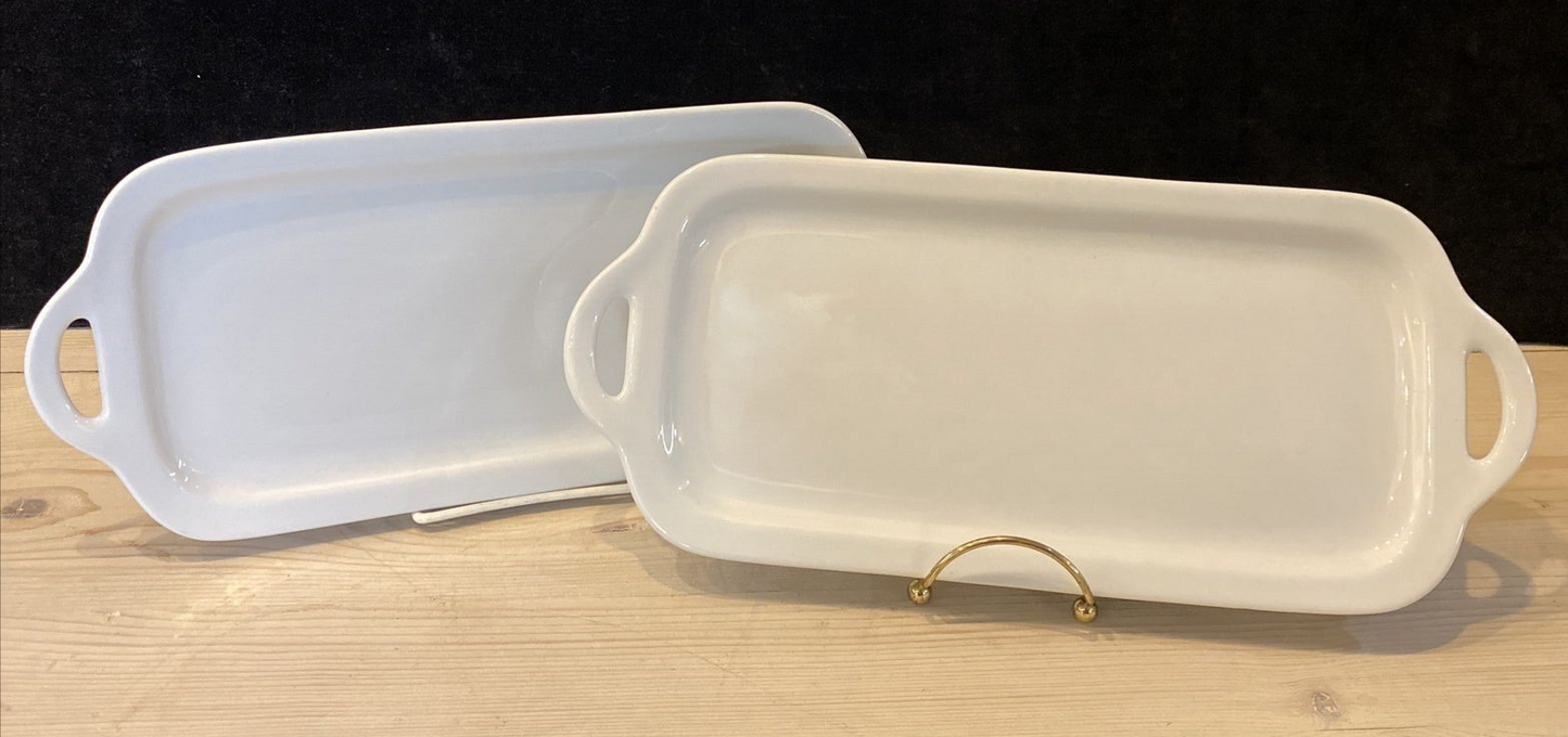 Giraud White 14” Serving Trays 2 Avail