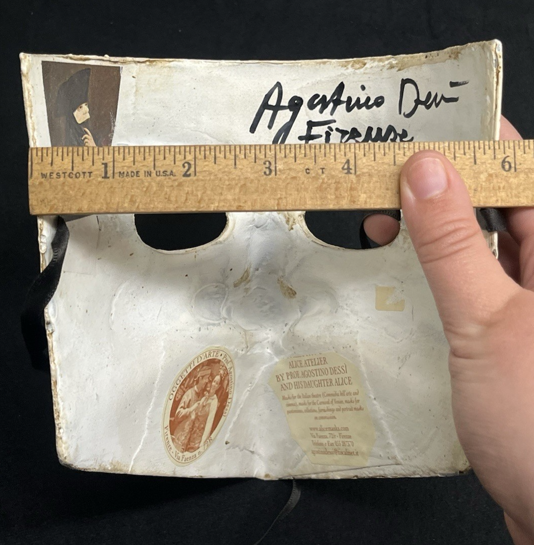 Set of 2 AGOSTINO DESSI & ALICE ATELIER ITALIAN PAPIER MACHE THEATER OPERA MASKS