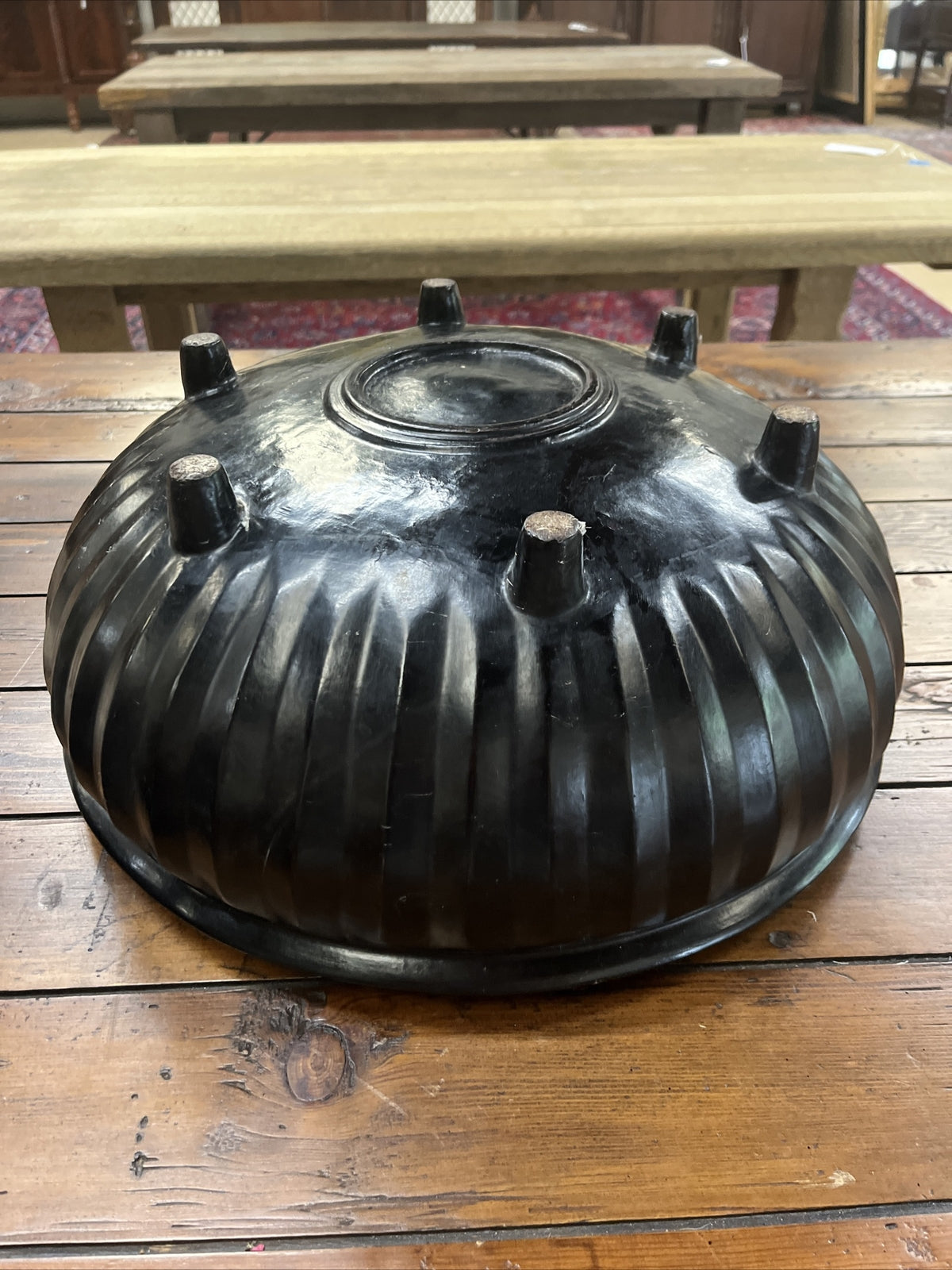 Black Burmese 6 Part Sectional Offering Temple Jar Trays Hsun Kwet BH13