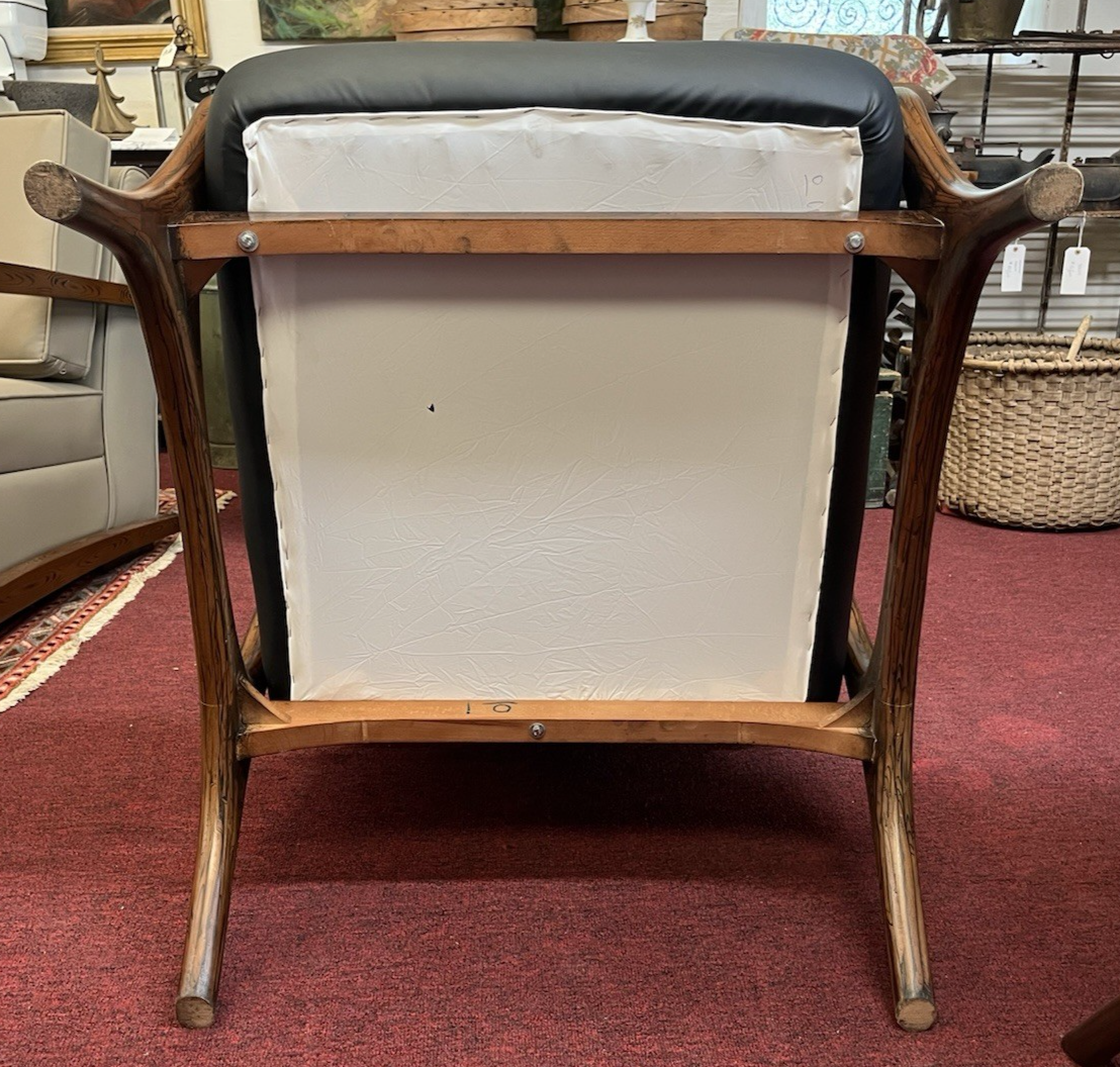 (2) MID-CENTURY MODERN STYLE UPHOLSTERED ROSEWOOD ARMCHAIRS