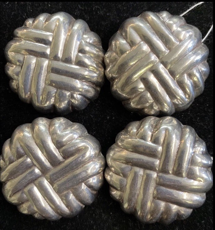 Pair of Sterling Silver 925 Clip On Earrings 16.4g