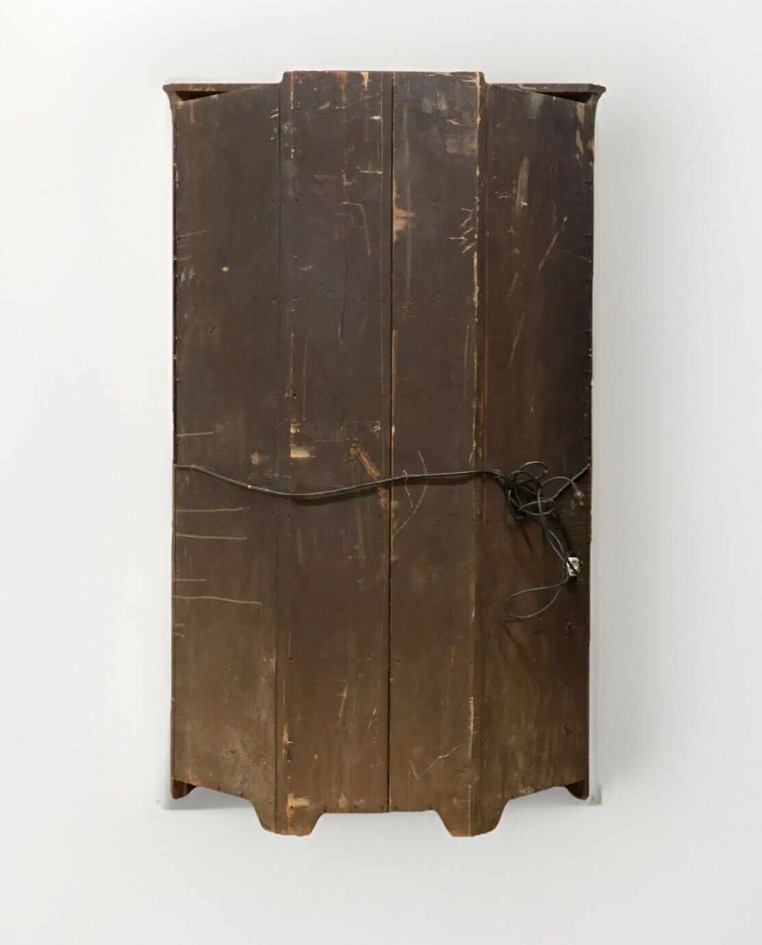 AMERICAN FEDERAL PINE & MAPLE CORNER CUPBOARD 81.5" High