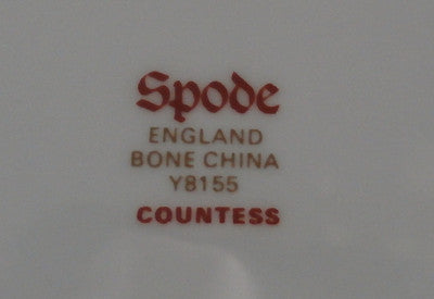 Spode Countess Footed Cream Soup & Saucer - Y8155 - 2 Sets Available