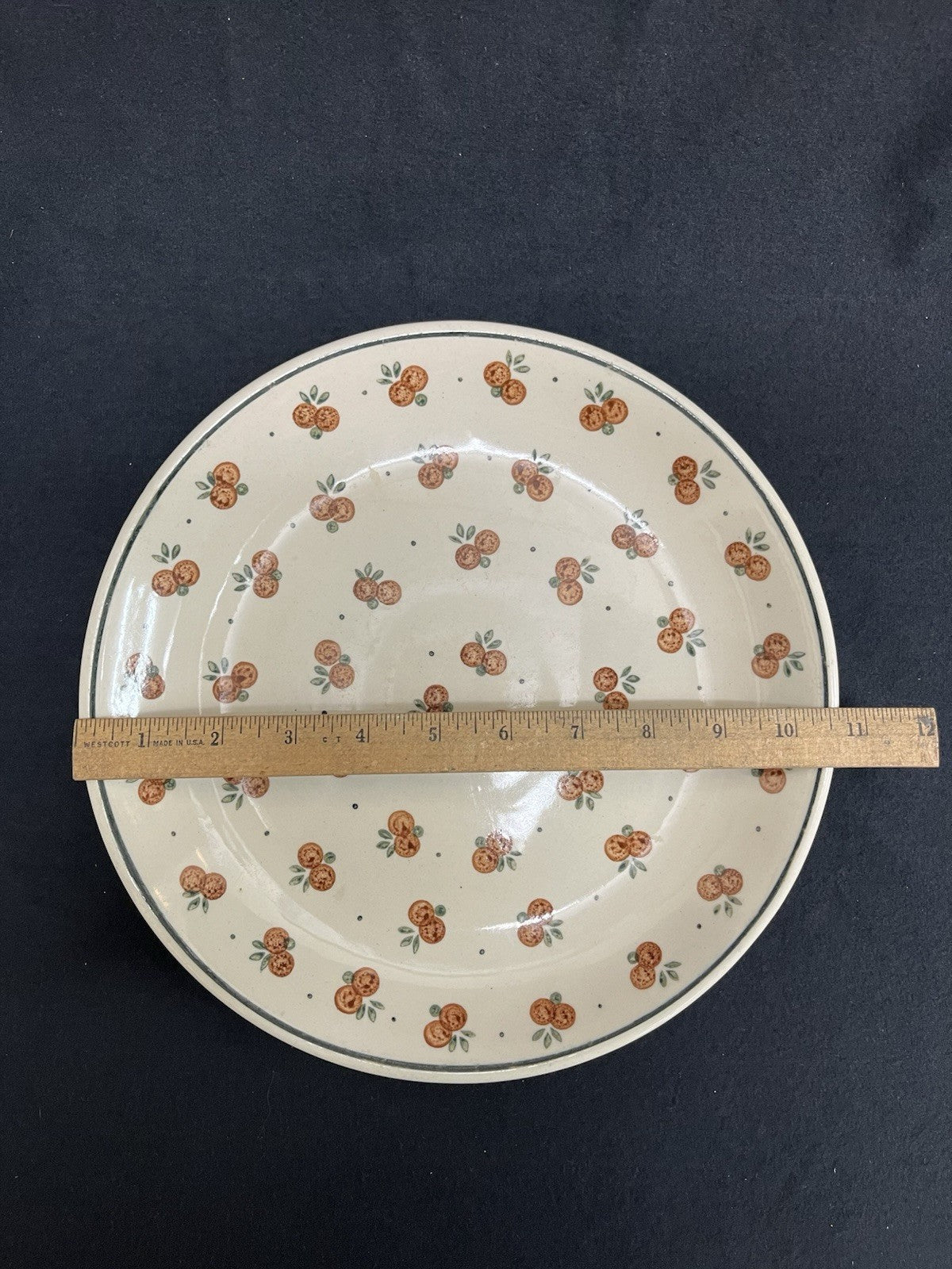 Boleslawiec Polish Pottery Dinner/Decorative Plate, Wild Cherry Pattern 10.75 in