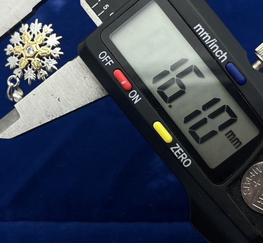 Hallmark Rhodium & Gold Plating Snowflake Pendant