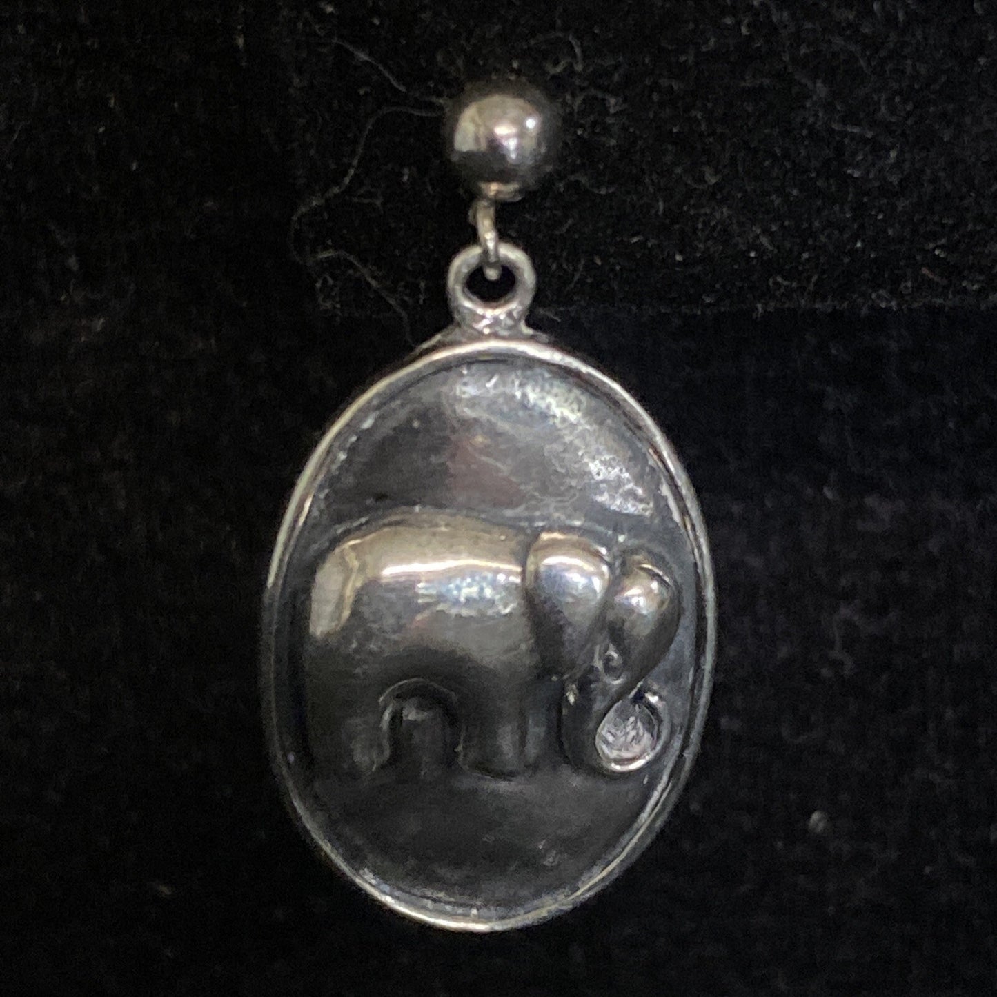 Sterling Silver 925 Dangle Drop University of Alabama Elephant Earrings 6.3g