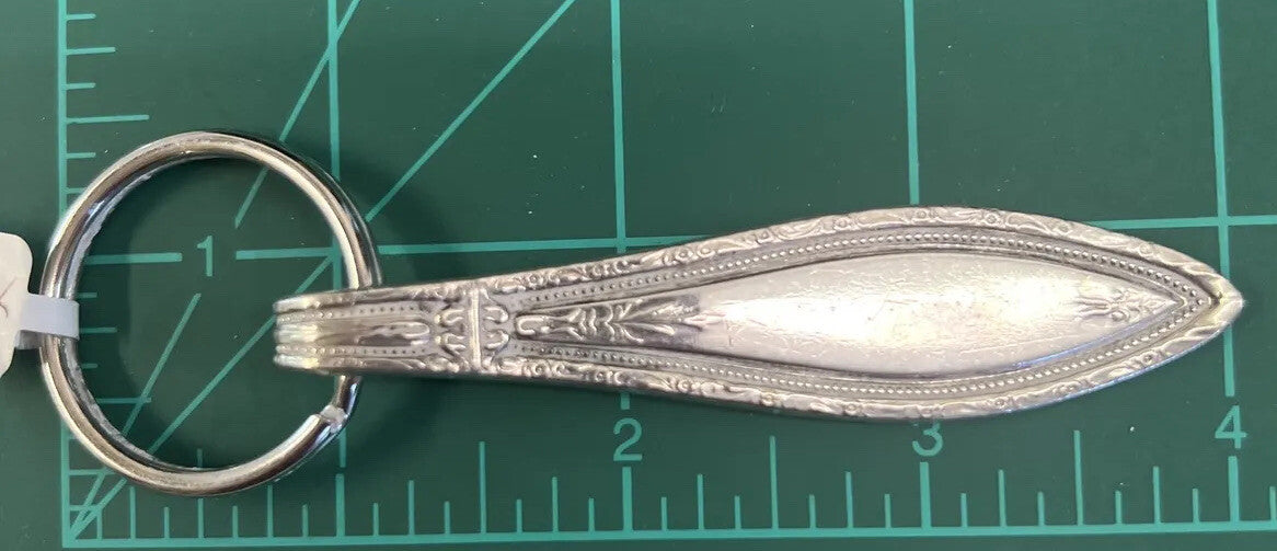 Silver Plate Key Fob and Key Ring