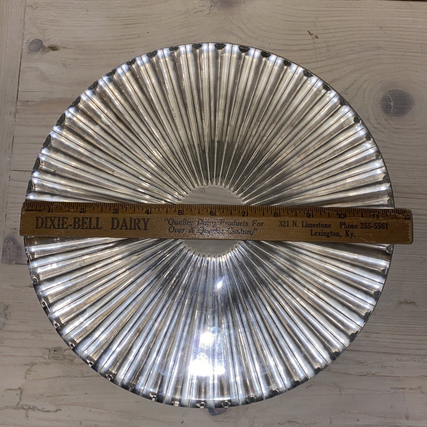 CJR Claus Josef Riedel LARGE AUSTRIAN CUT CRYSTAL Plate & Bowl