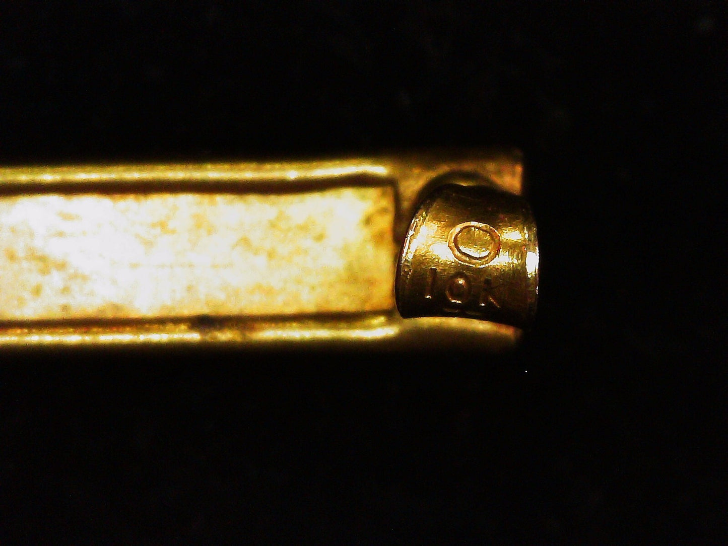 Antique 10K Yellow Gold Beauty Baby Pin 1.8g Engraved Initials "L.B."