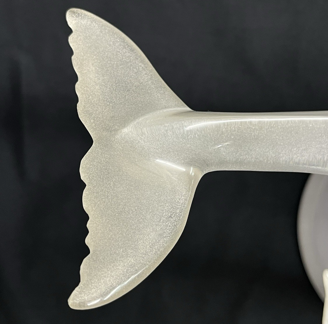 PB9 Donjo Clear Acrylic/Lucite Two Dolphins Swimming Sculpture Signed