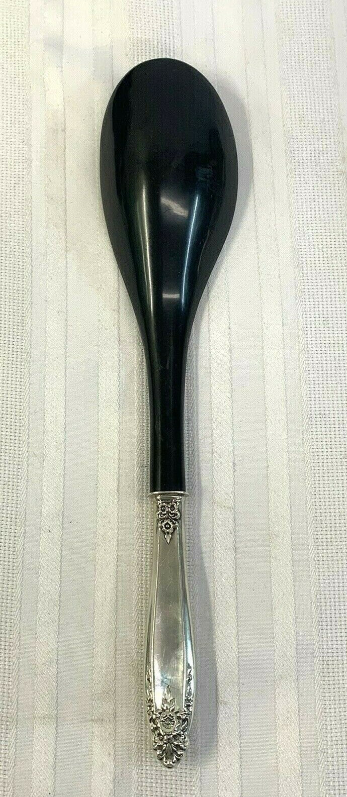 International Sterling Silver Prelude Salad Serving 12"  Spoon Plastic Bowl