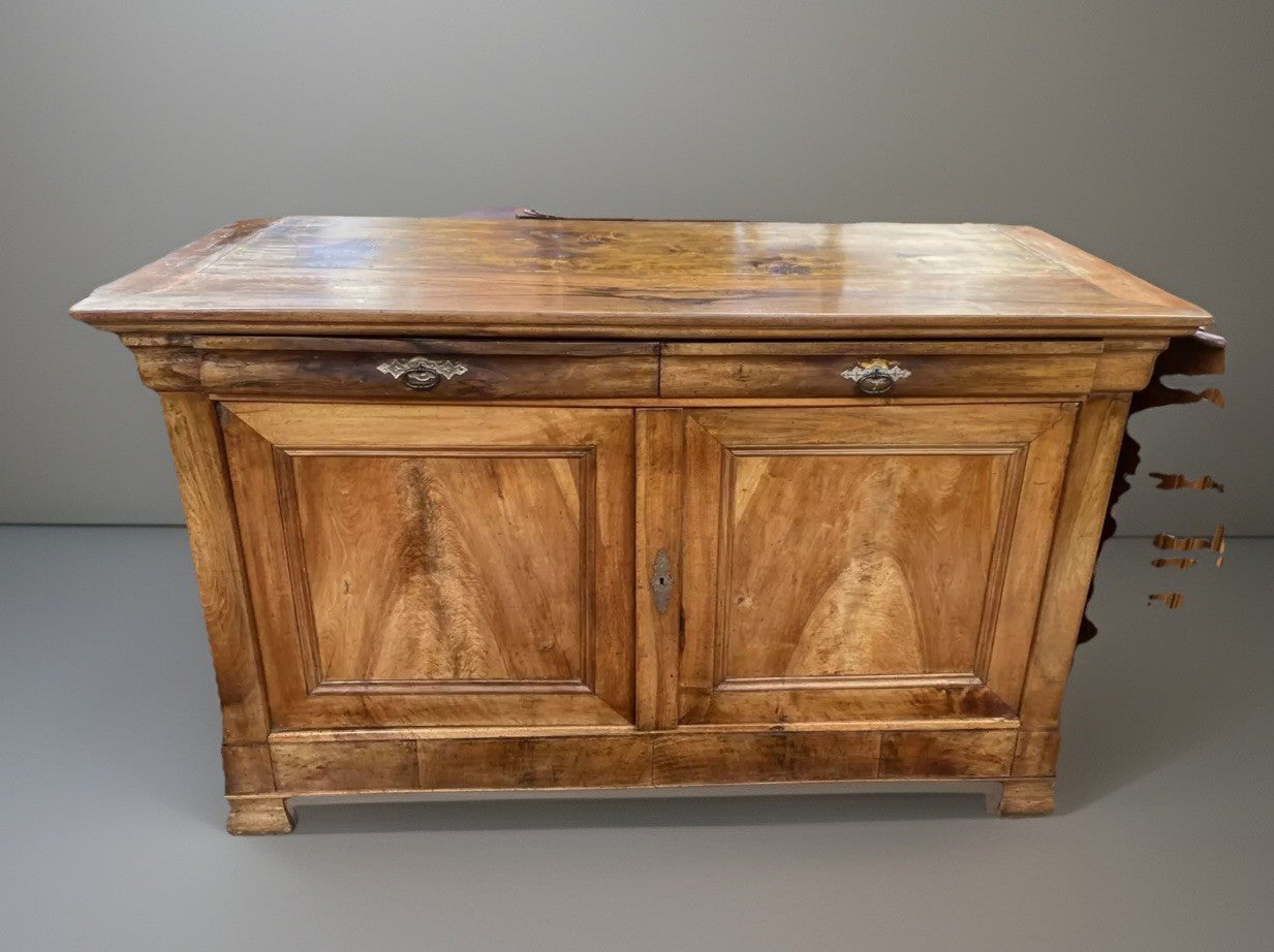 Antique French Louis Philippe Walnut Sideboard Commode Chest Buffet