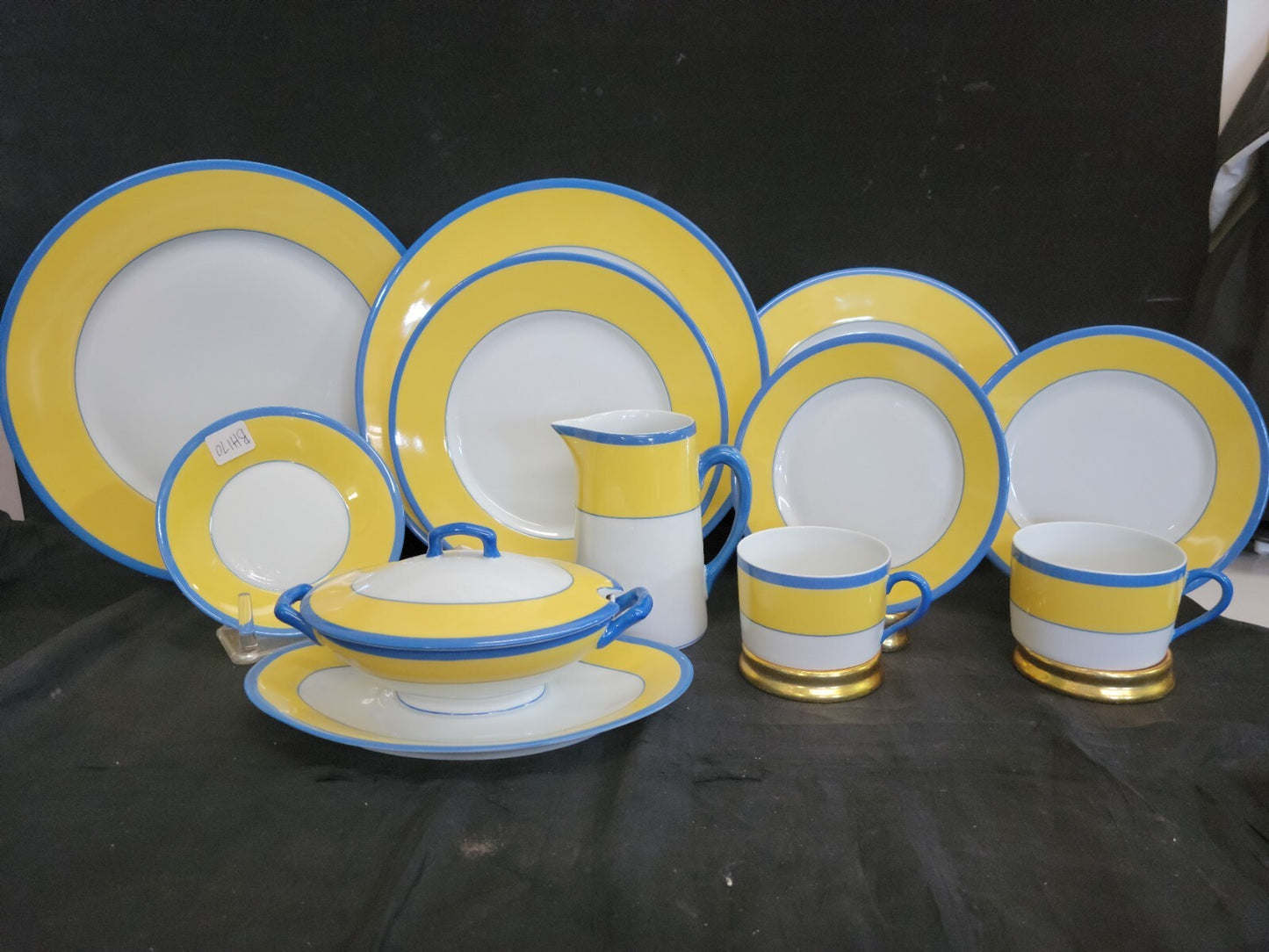 CH Field Haviland Limoges Claude Monet & Giverny Pair Dessert Plates 8.5”